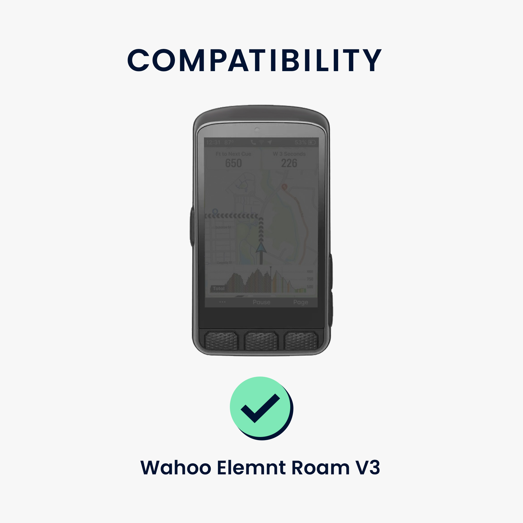 Silikonové pouzdro cyklocomputer Wahoo ELEMNT Roam V3 kwmobile průhledná