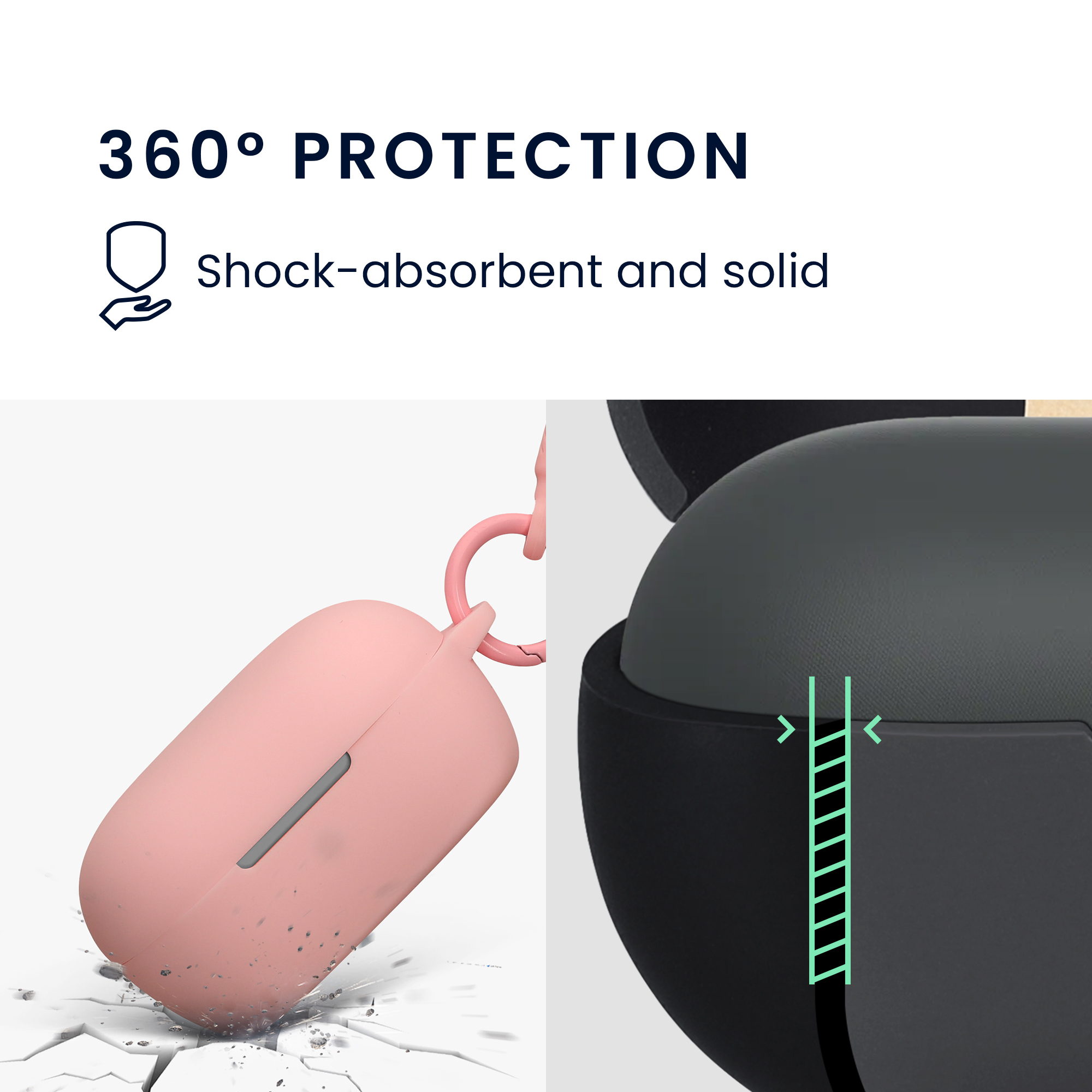 Silikonový obal nabíjecí pouzdro sluchátka Bose QuietComfort Earbuds růžová kwmobile