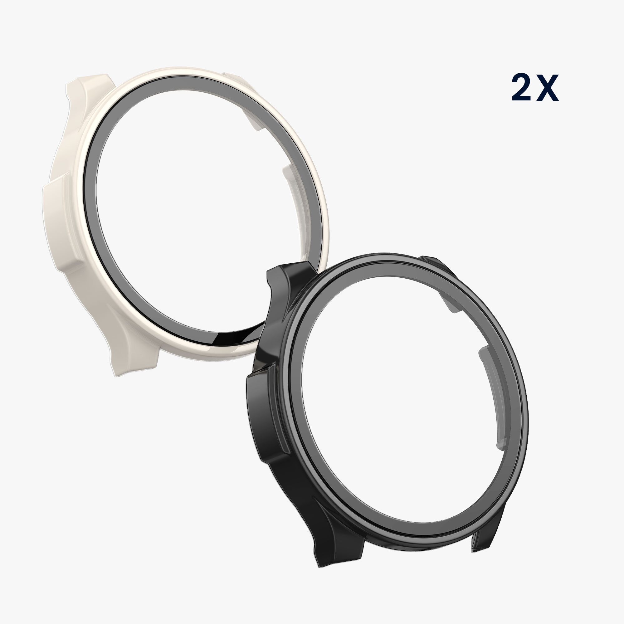 Sada 2 krytů s ochranou displeje pro Amazfit Balance 2 A2429 kwmobile - černá a bílá
