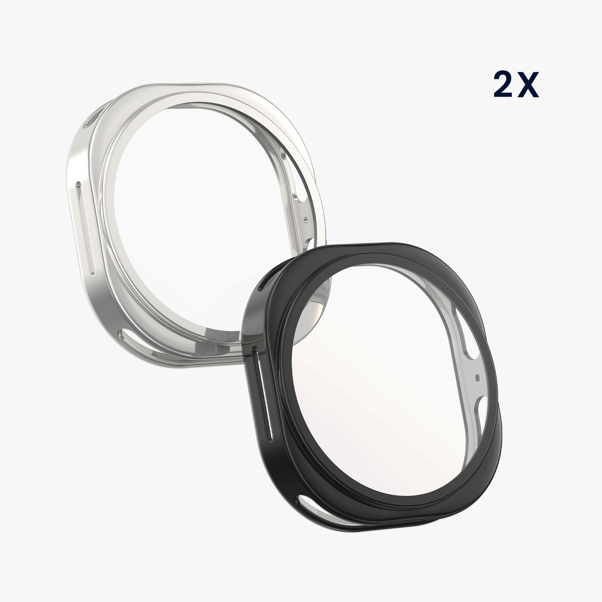 2x Ochranná fólie na hodinky Galaxy Watch 8 (40mm) kwmobile černý/stříbrný