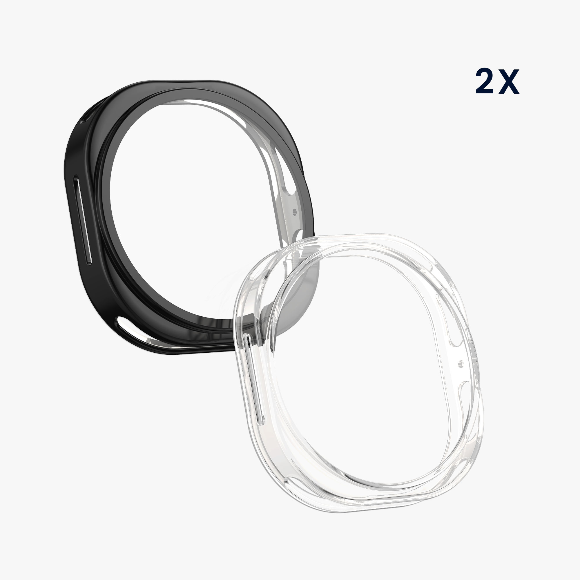 2x Ochranná fólie na hodinky Galaxy Watch 8 (44mm) kwmobile transparentní/černý