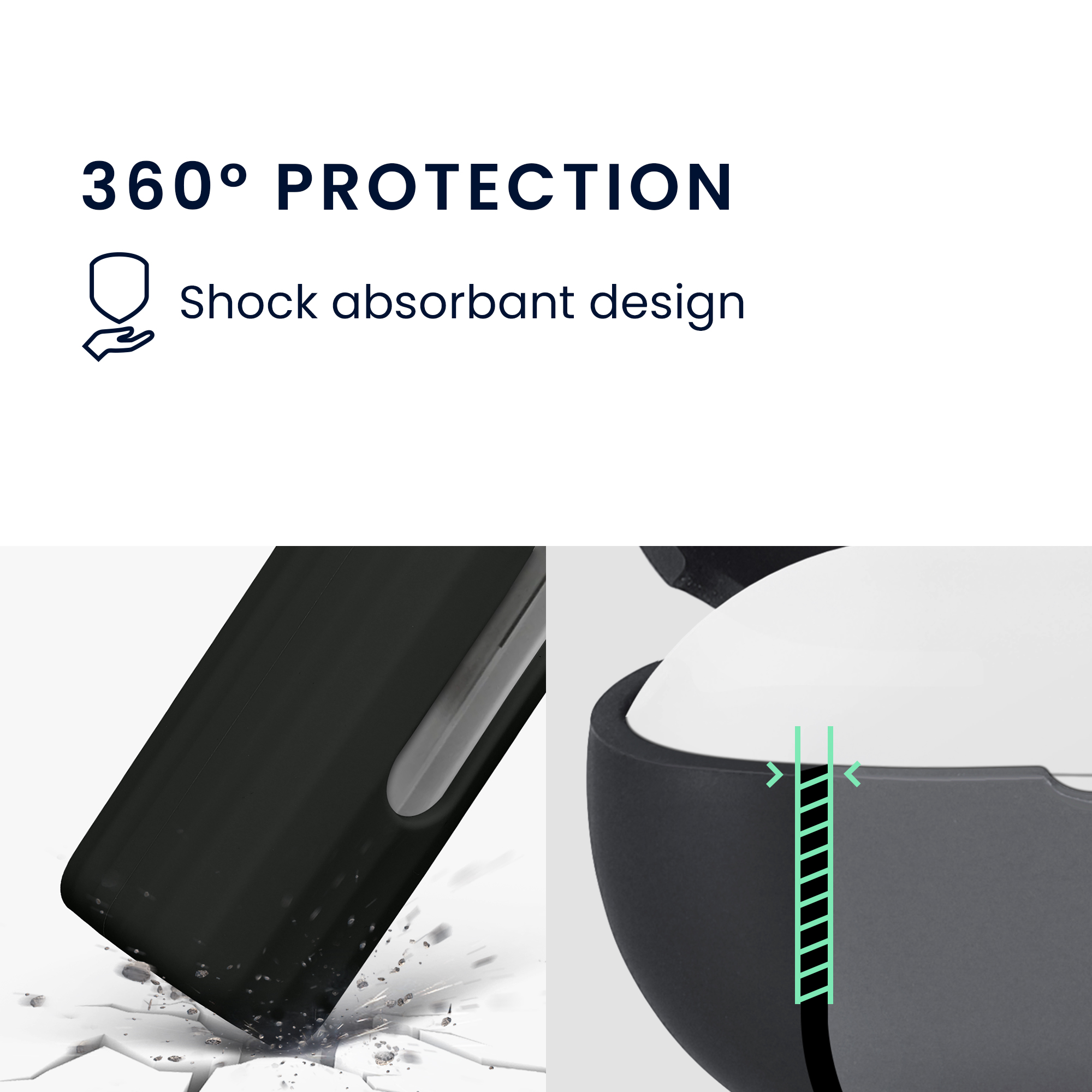 Obal na sluchátka kwmobile Skullcandy Method 360 ANC, černá