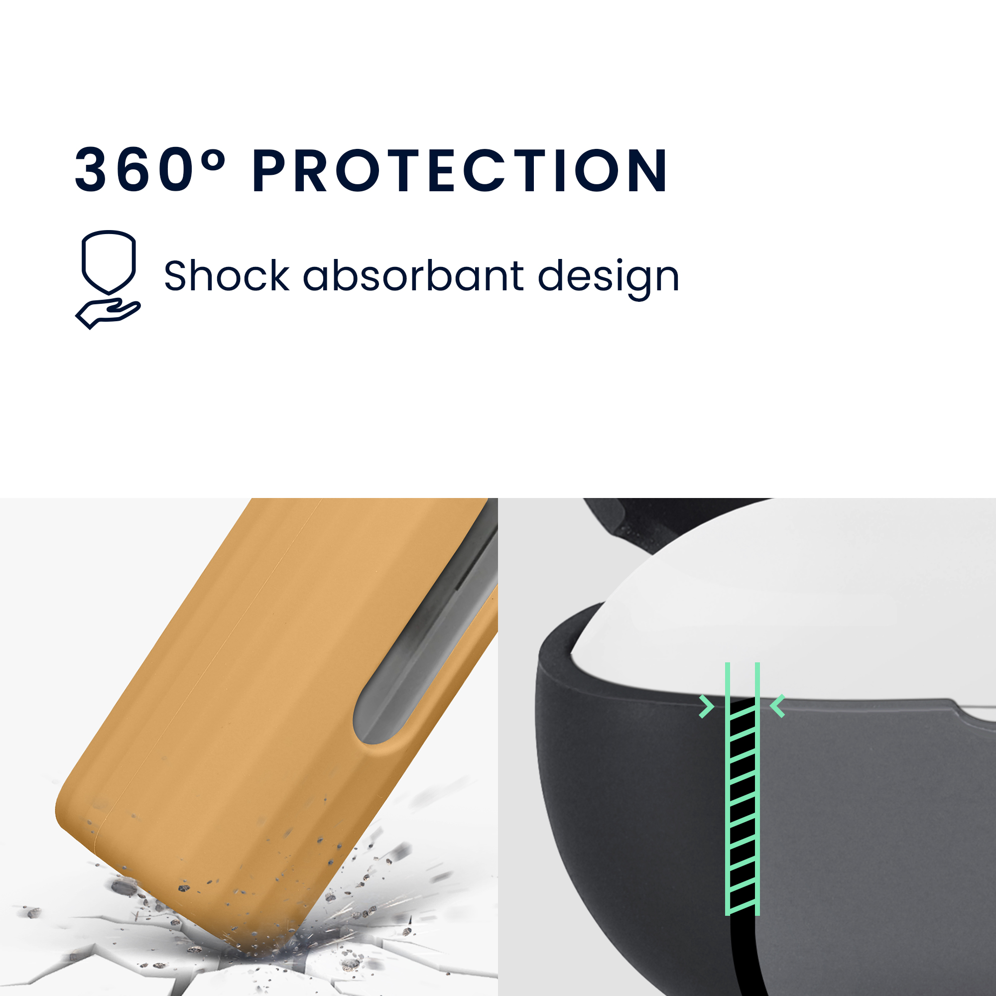 Obal na sluchátka kwmobile Skullcandy Method 360 ANC, písková