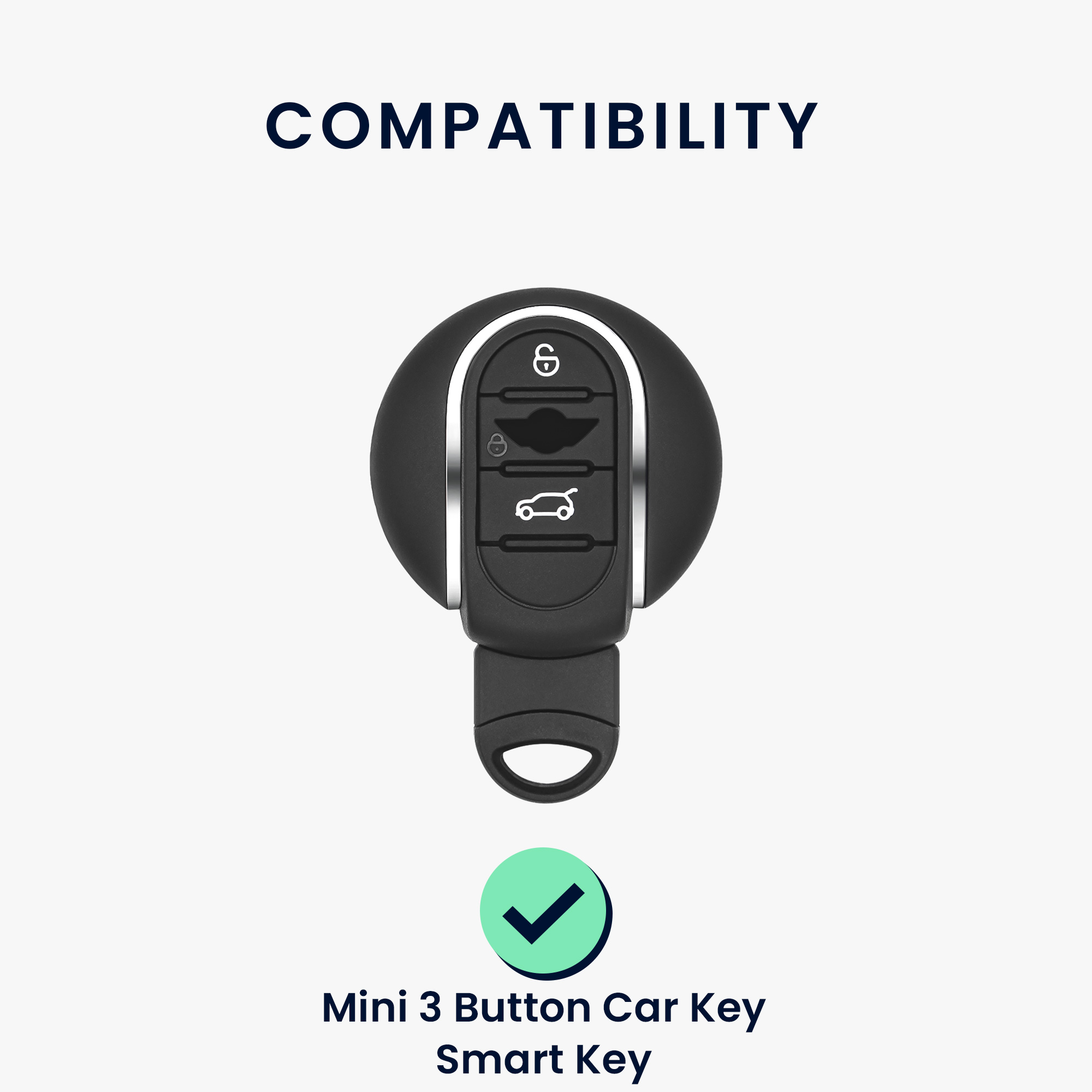 Pouzdro na autoklíč kwmobile pro Mini 3 Button - Černá / žlutá