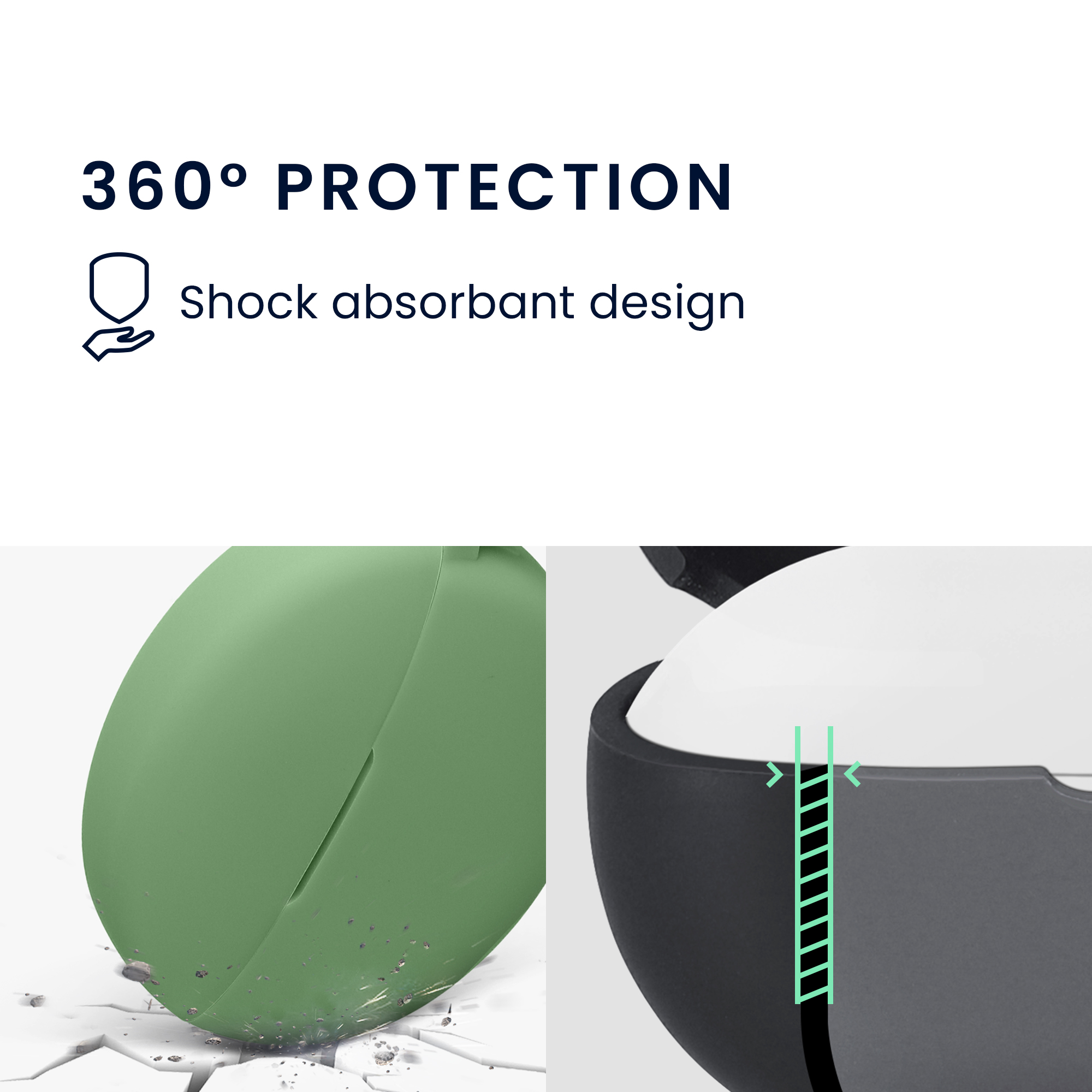 Silikonové pouzdro na sluchátka OnePlus Buds 4 Matcha Green
