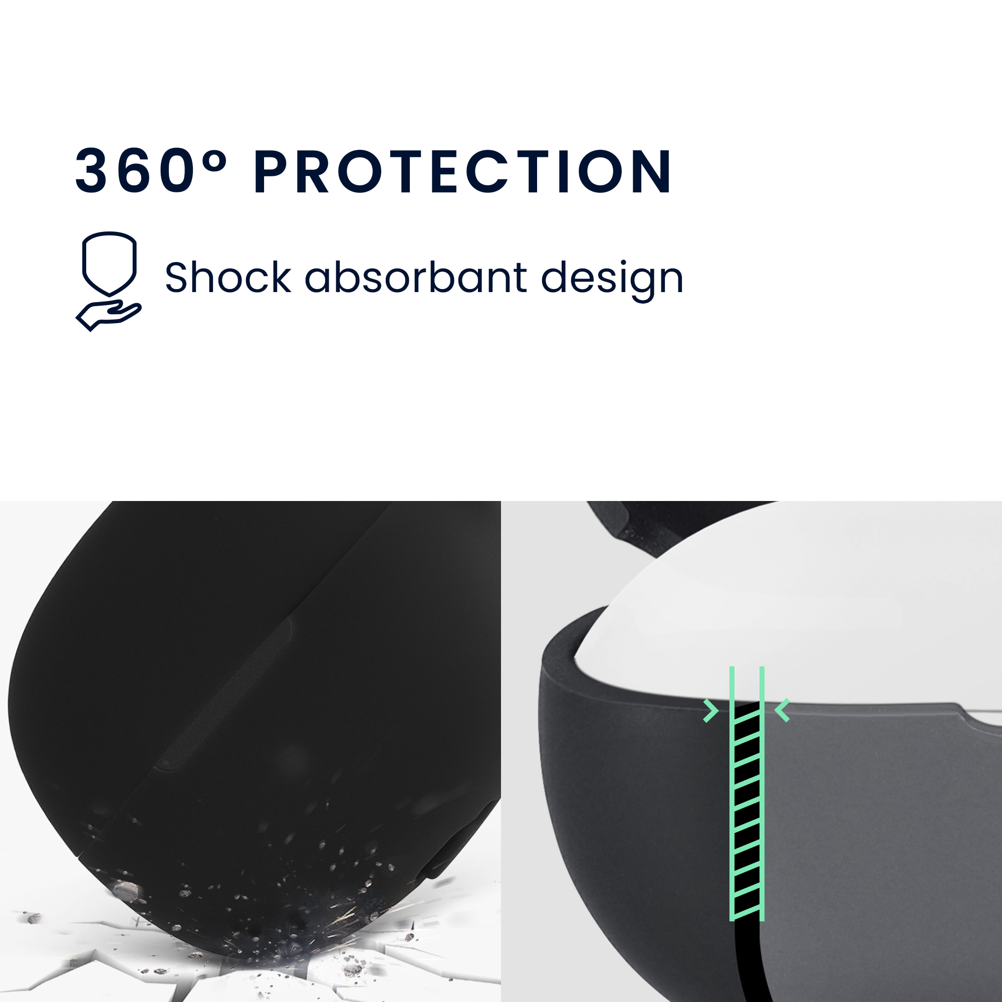 Pouzdro na sluchátka kwmobile pro Shokz OpenDots ONE, černá