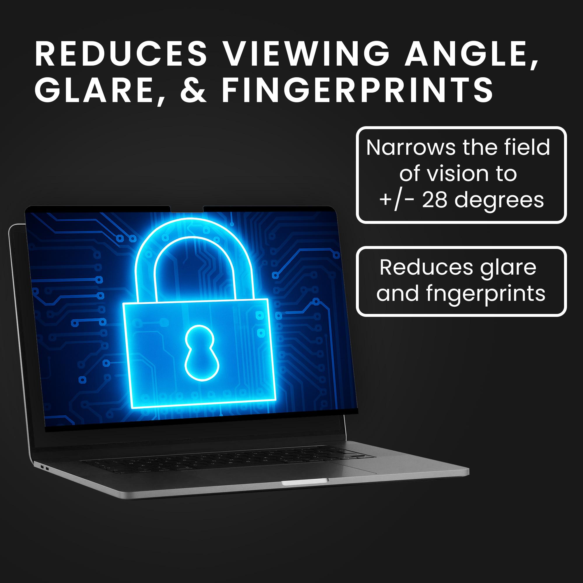 Privacy fólie na notebook kwmobile pro Apple MacBook Pro 16" (2019) A2141