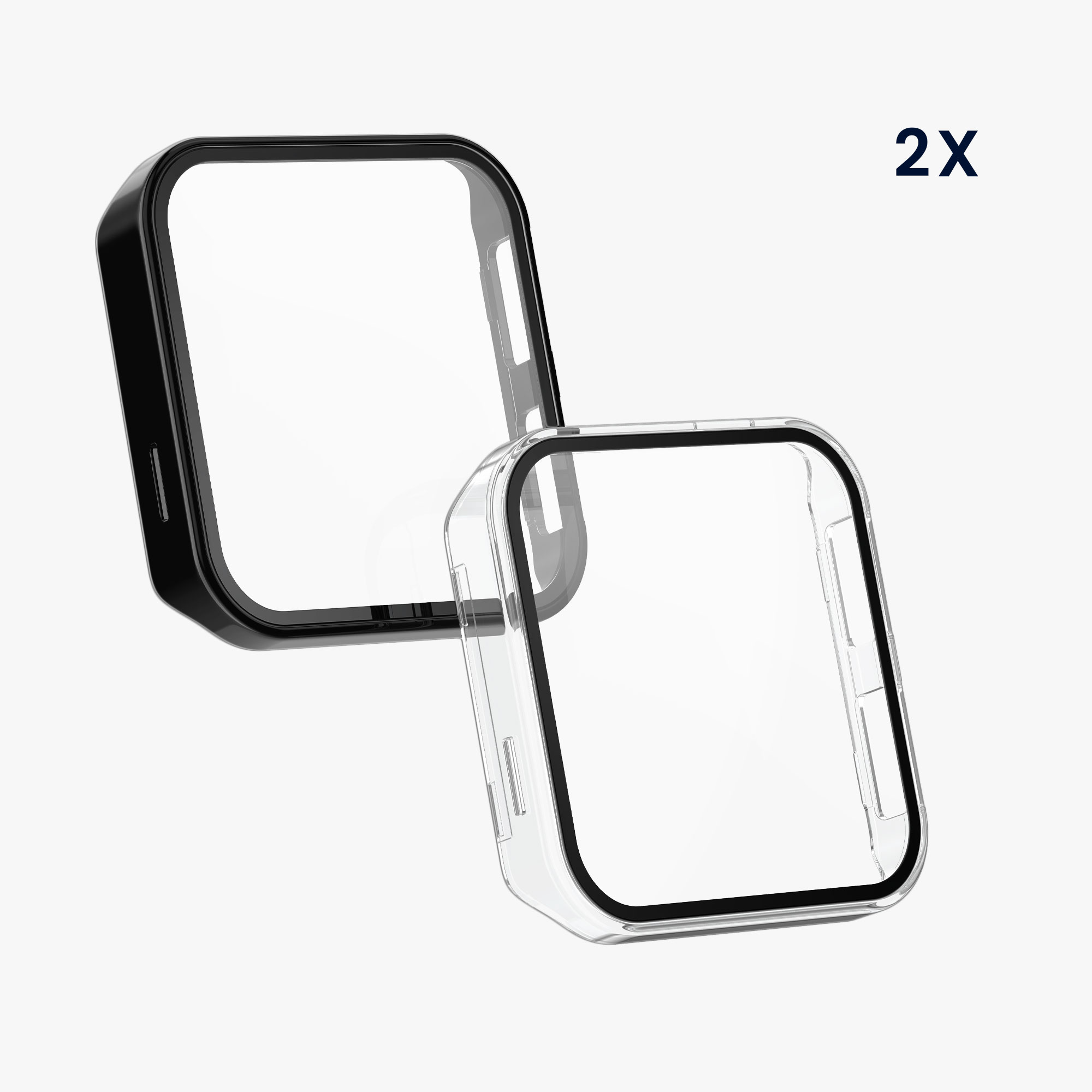 2 ks Ochranný kryt na hodinky kwmobile pro Garmin Venu X1 - transparentní / černá