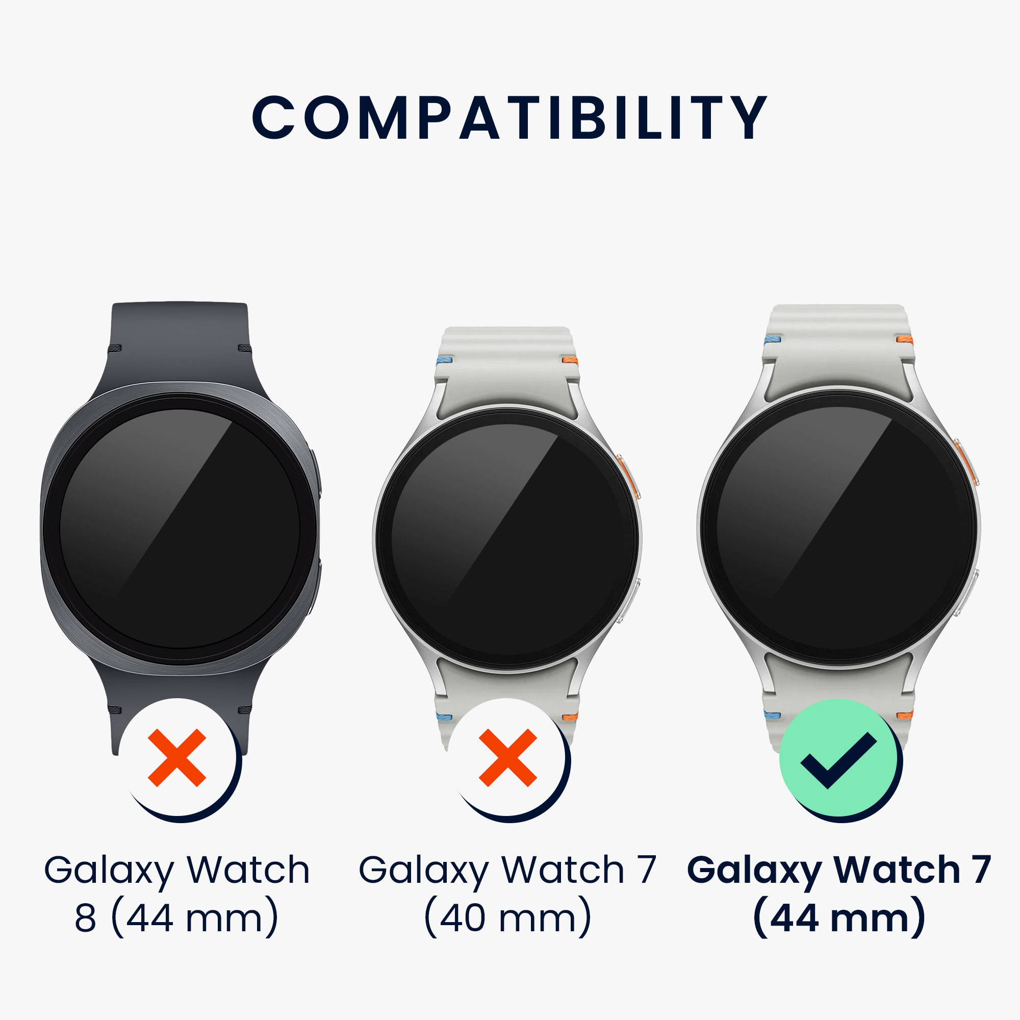 Ochranný rámeček na hodinky Galaxy Watch 7 44mm kwmobile černý/stříbrný