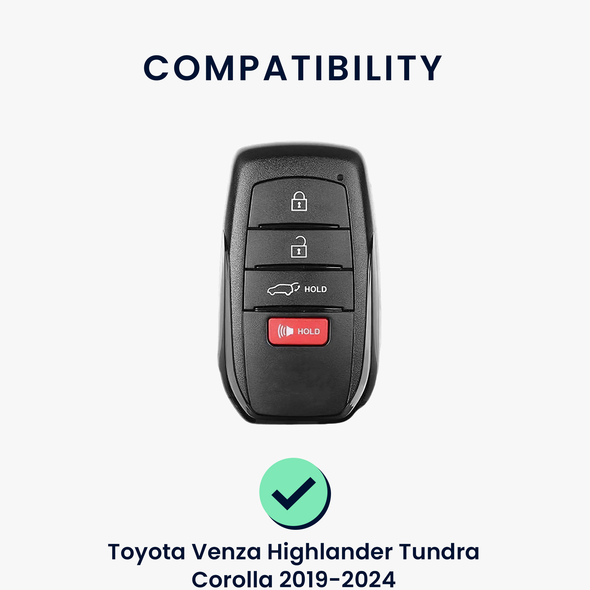 Pouzdro na klíč od auta Toyota Venza Highlander Tundra Corolla 2019-2024 kwmobile - černá/modrá
