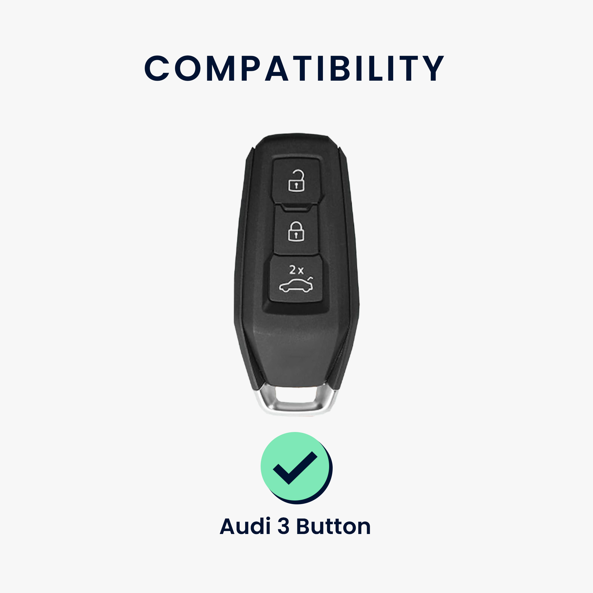 Obal na autoklíč Audi 2025 se 3 tlačítky kwmobile - fialová