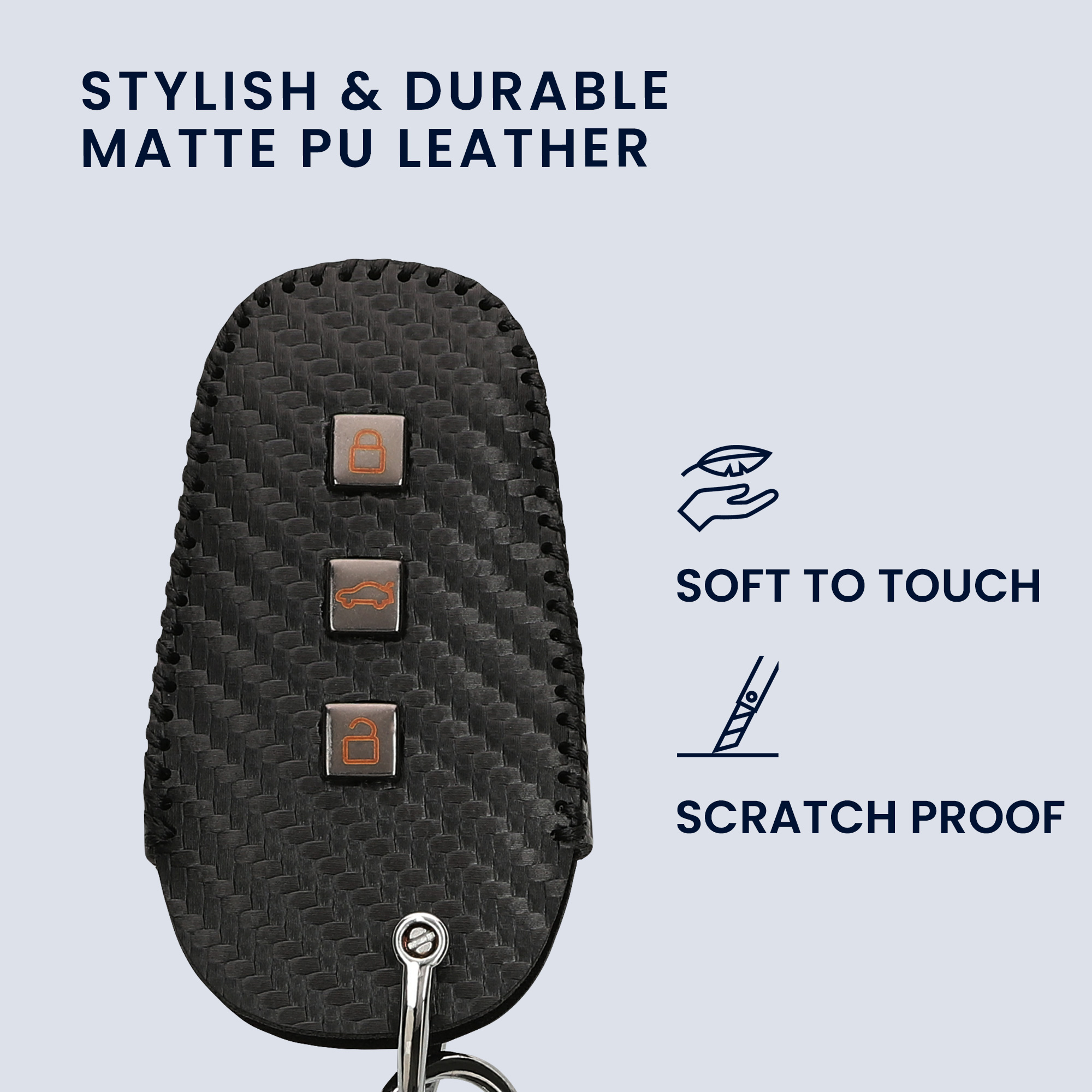 Pouzdro na klíč od auta Peugeot Citroen 3 Button Car Key Smart Key (only Keyless Go) kwmobile