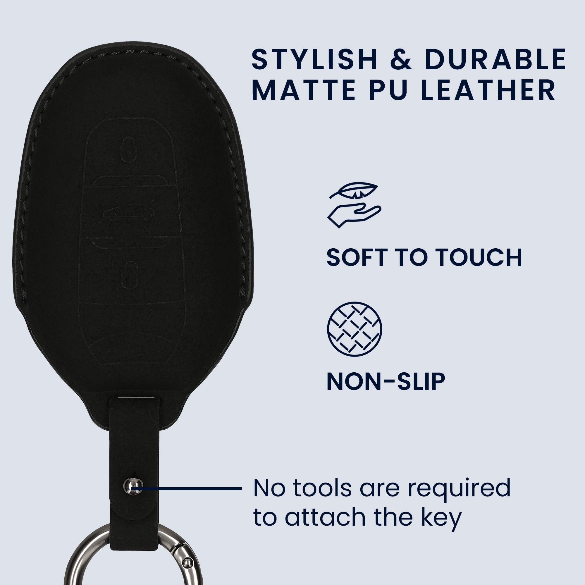 Pouzdro na klíč od auta Peugeot Citroen 3 Button Car Key Smart Key (only Keyless Go) kwmobil...