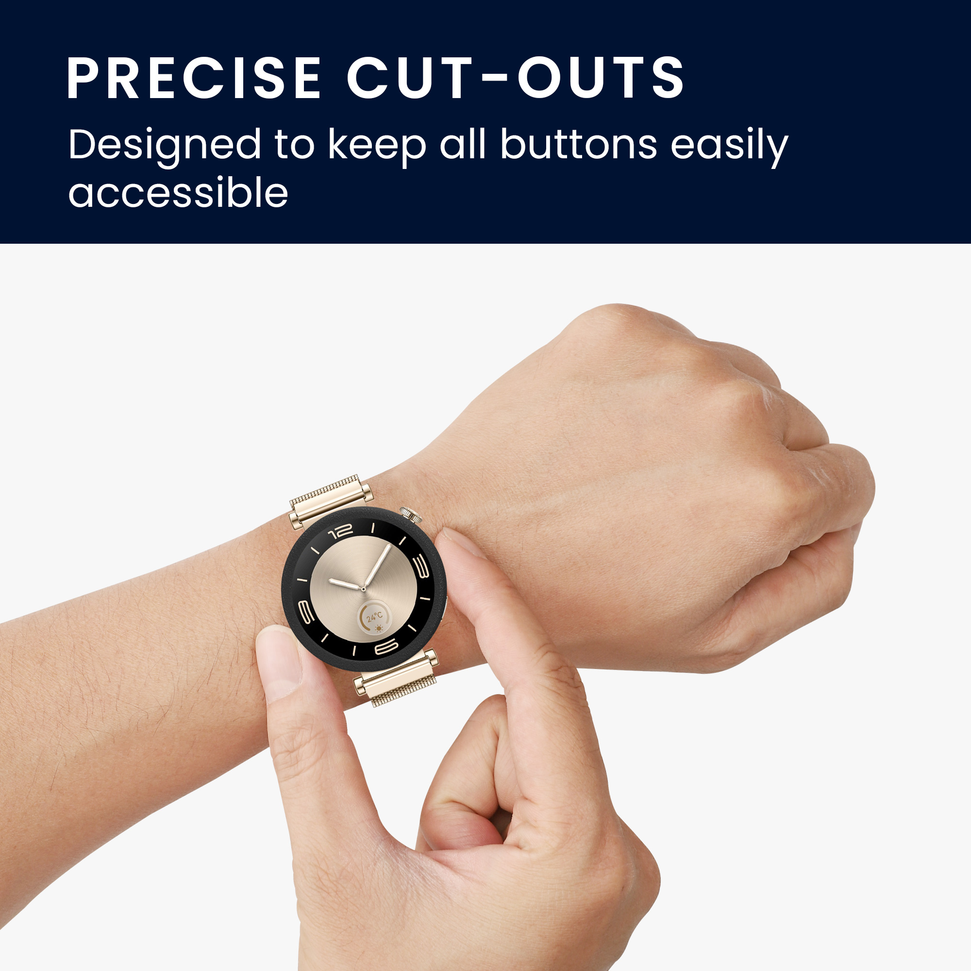 Ochrana hran hodinky Huawei Watch GT4 41mm bumper silikonový černá kwmobile