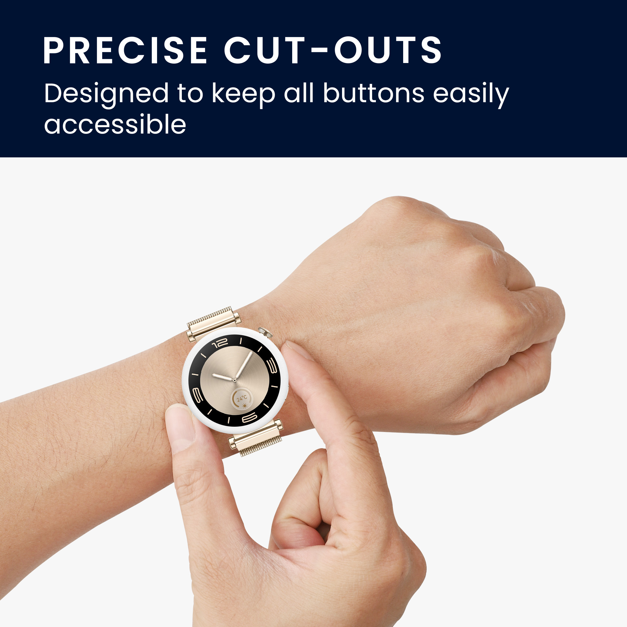 Ochrana hran hodinky Huawei Watch GT4 41mm bumper silikonový bílá kwmobile