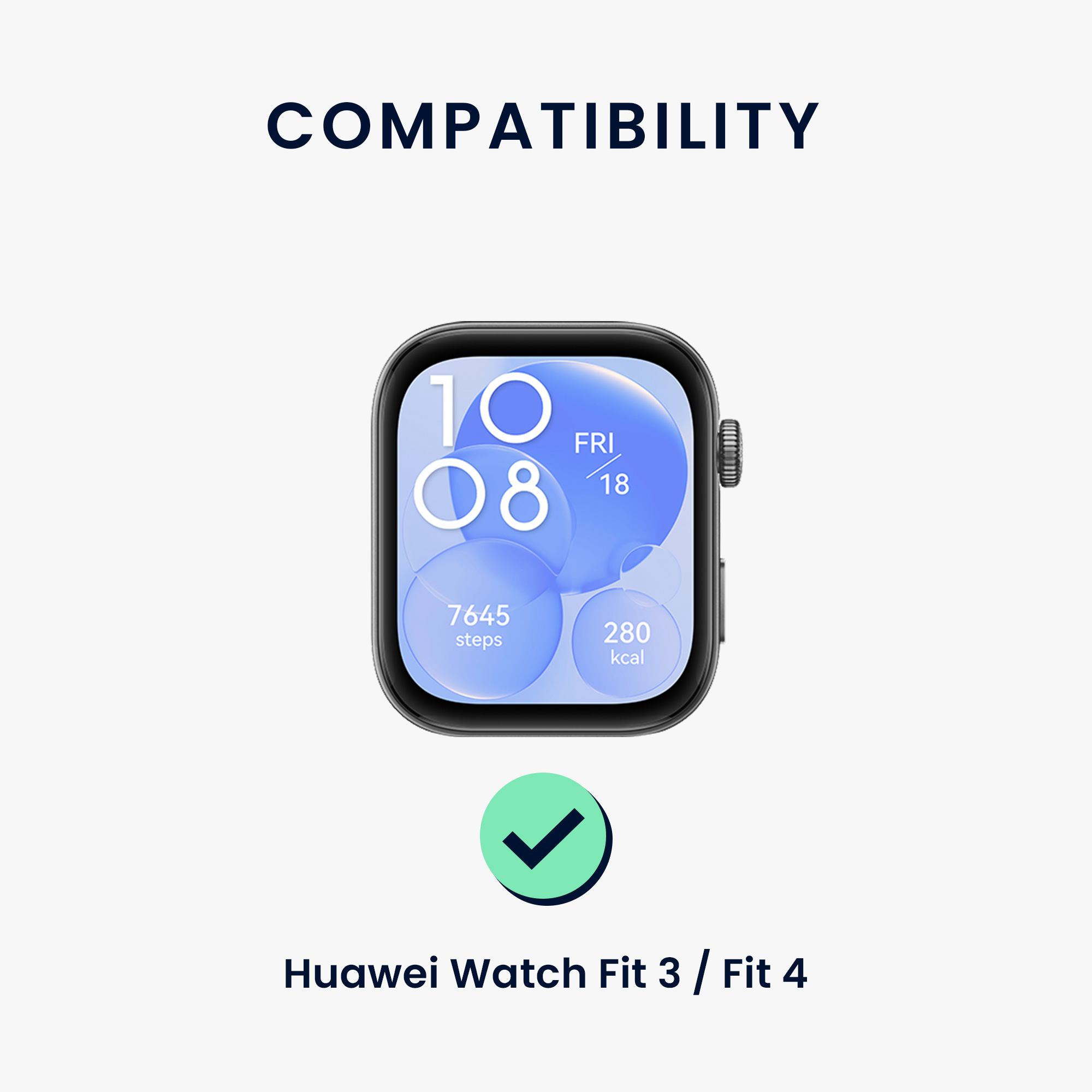 Kožený řemínek Huawei Watch Fit 3 černá kwmobile