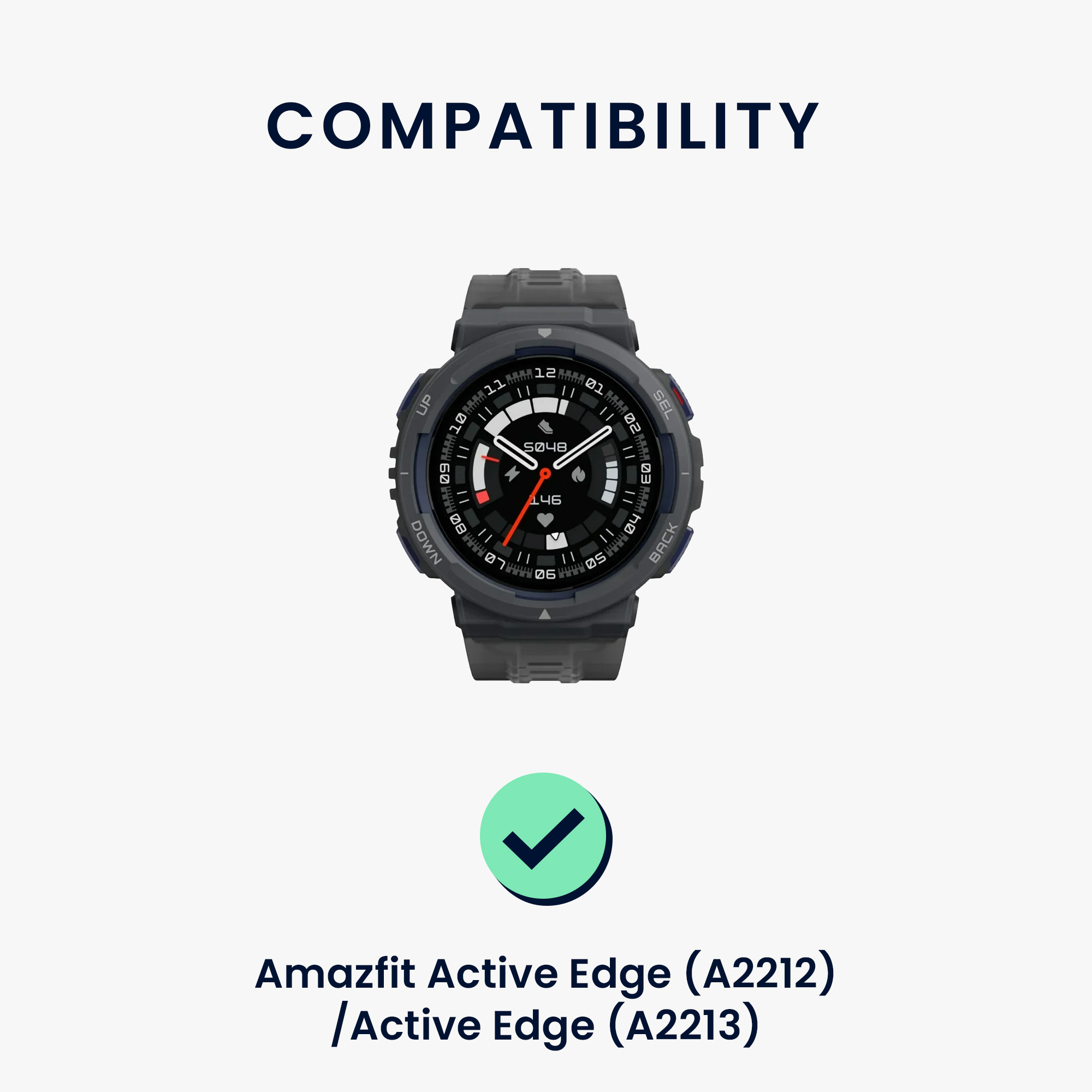 Řemínek pro Amazfit Active Edge (A2212) / Active Edge (A2213) kwmobile - hnědá a černá