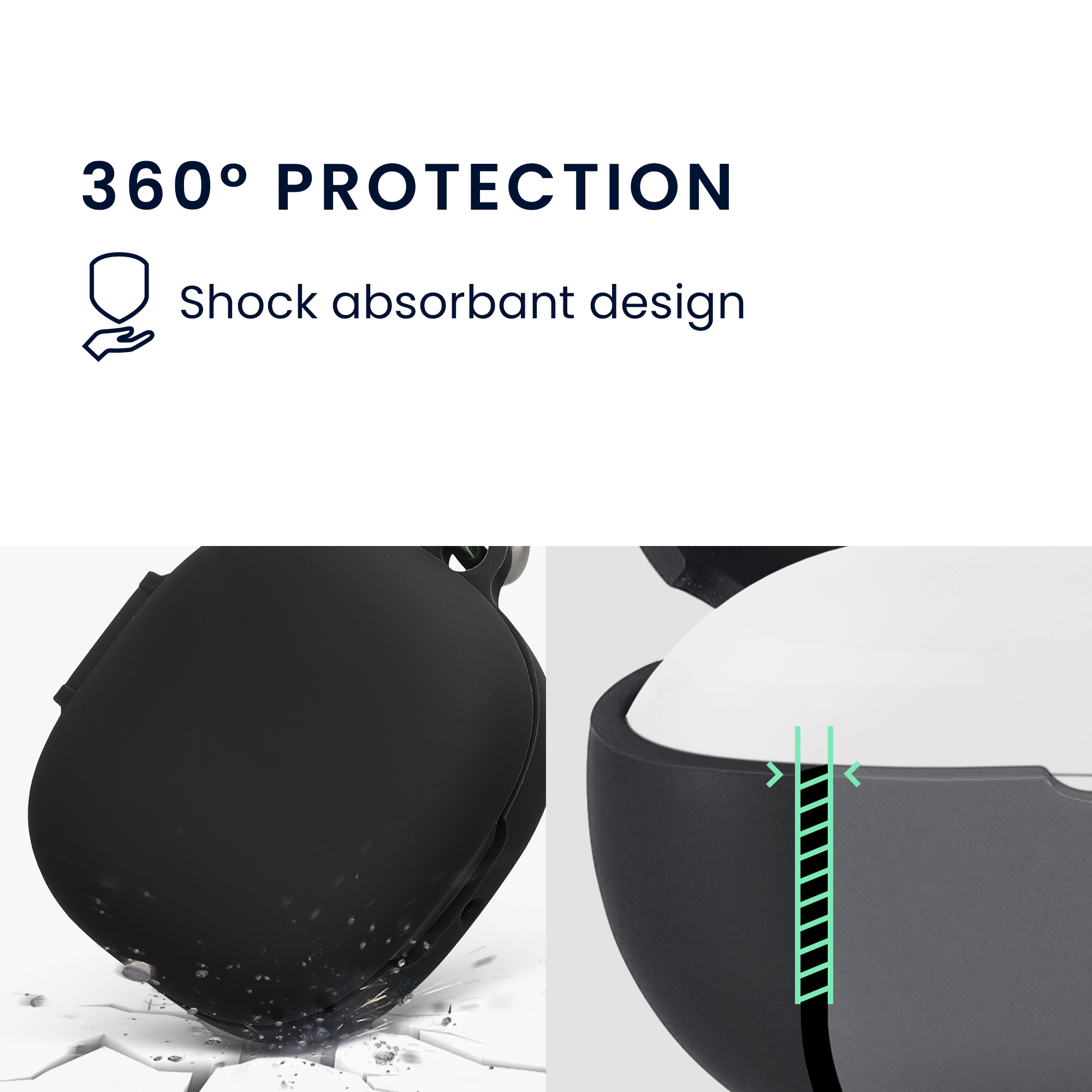 Pouzdro na sluchátka kwmobile pro Xiaomi OpenWear Stereo Pro, černá