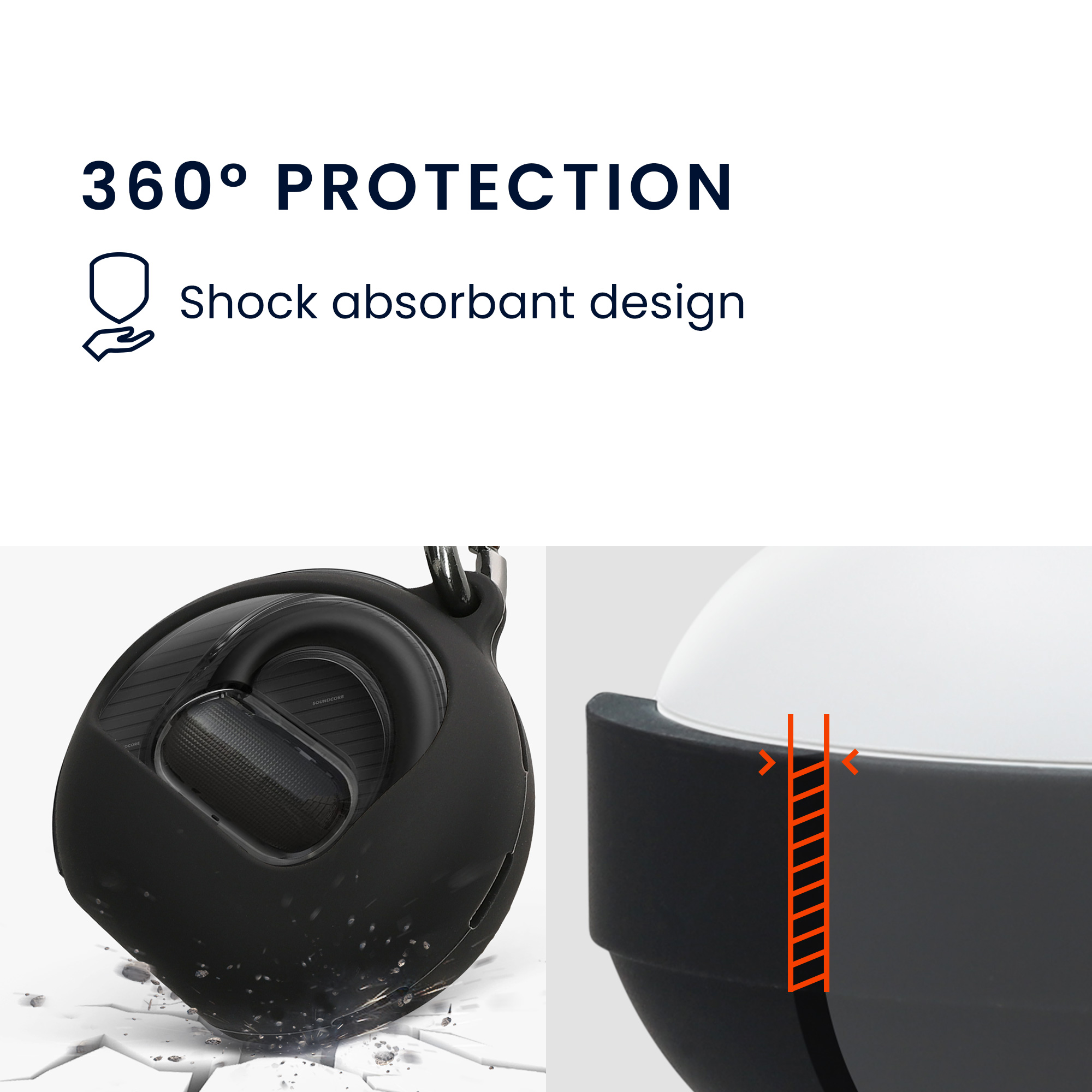 Pouzdro na sluchátka Anker Soundcore V40i kwmobile - černá