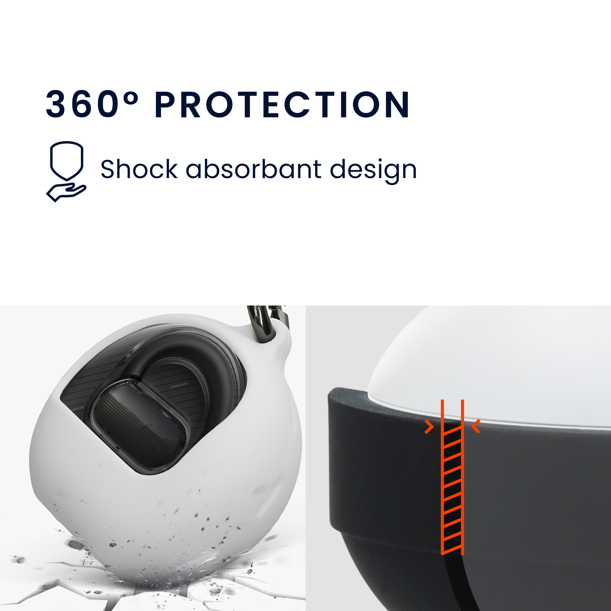 Pouzdro na sluchátka Anker Soundcore V40i kwmobile - bílá