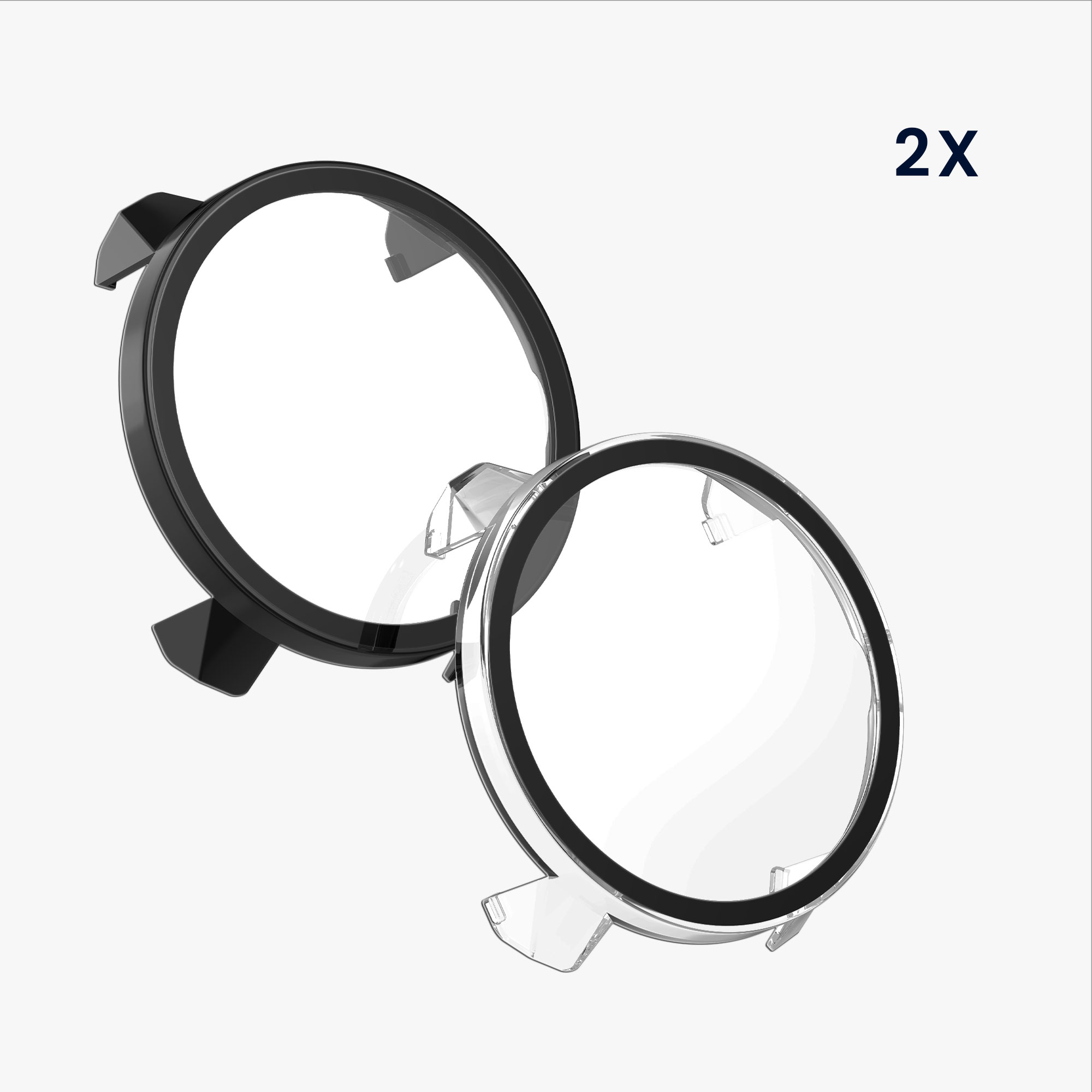 2x Ochranná fólie Suunto Run GPS kwmobile - černá / transparentní
