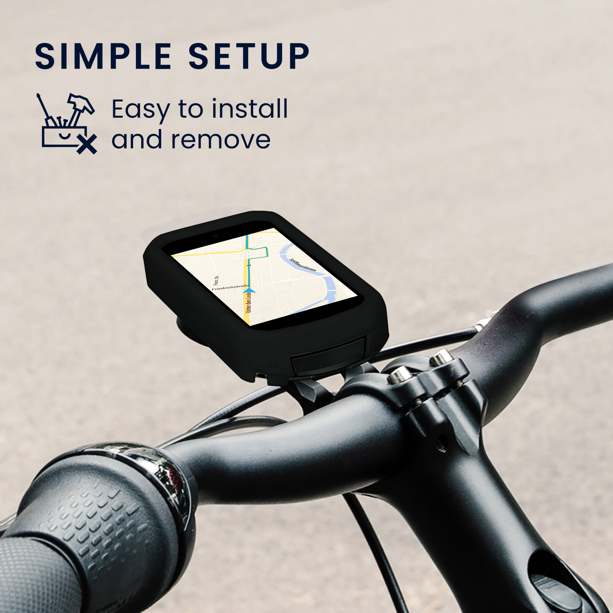 Silikonové pouzdro cyklo GPS Garmin Edge 850 / 550 kwmobile průhledná