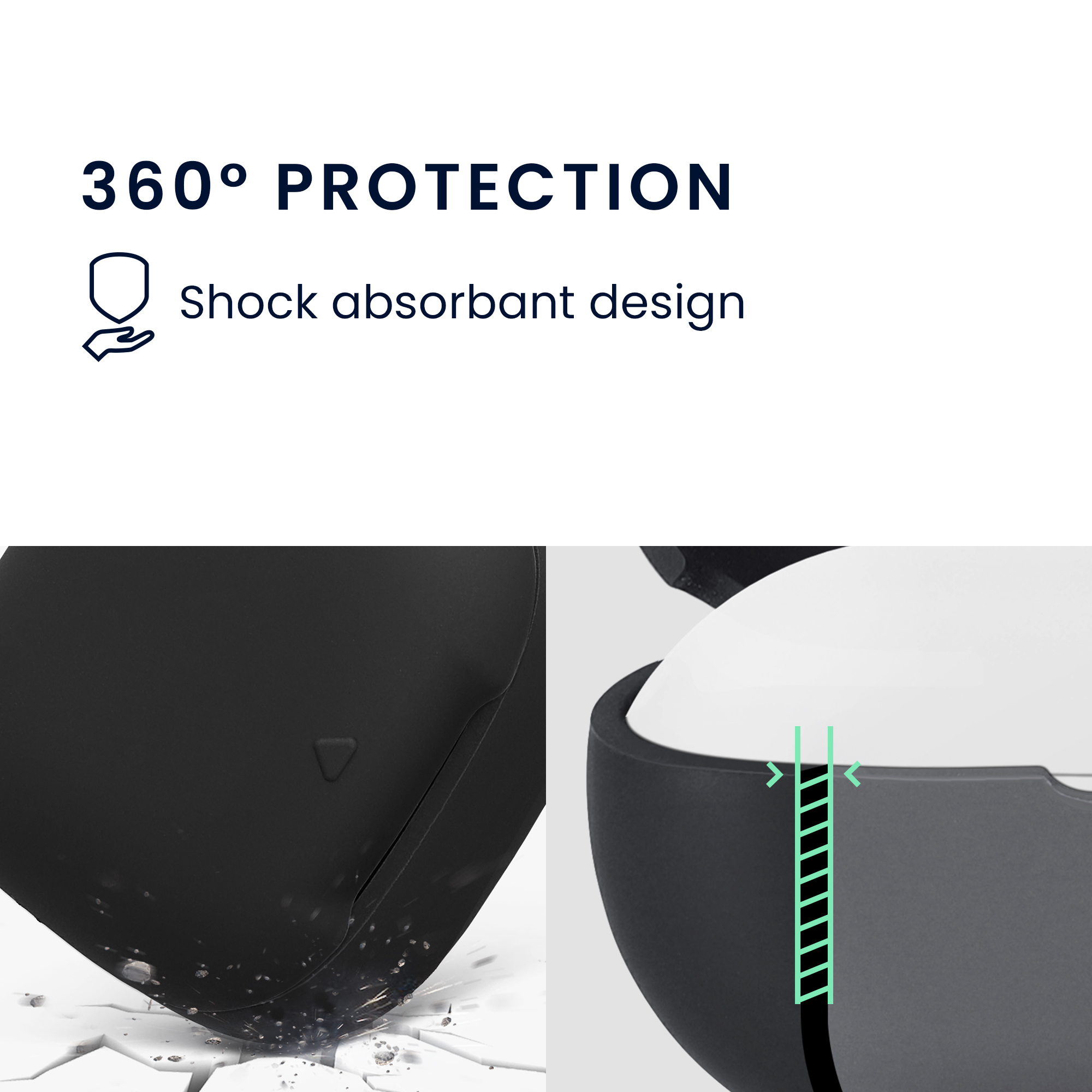 Pouzdro kwmobile pro Anker soundcore Liberty Buds Case, černá
