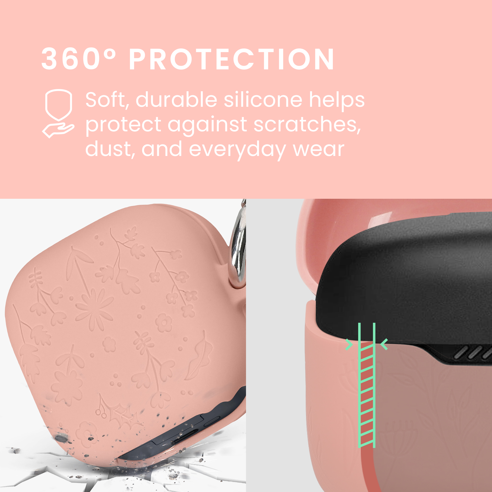 Silikonové pouzdro na sluchátka Samsung Galaxy Buds 4 / Galaxy Buds 4 Pro Case kwmobile Cover Embossed Pattern