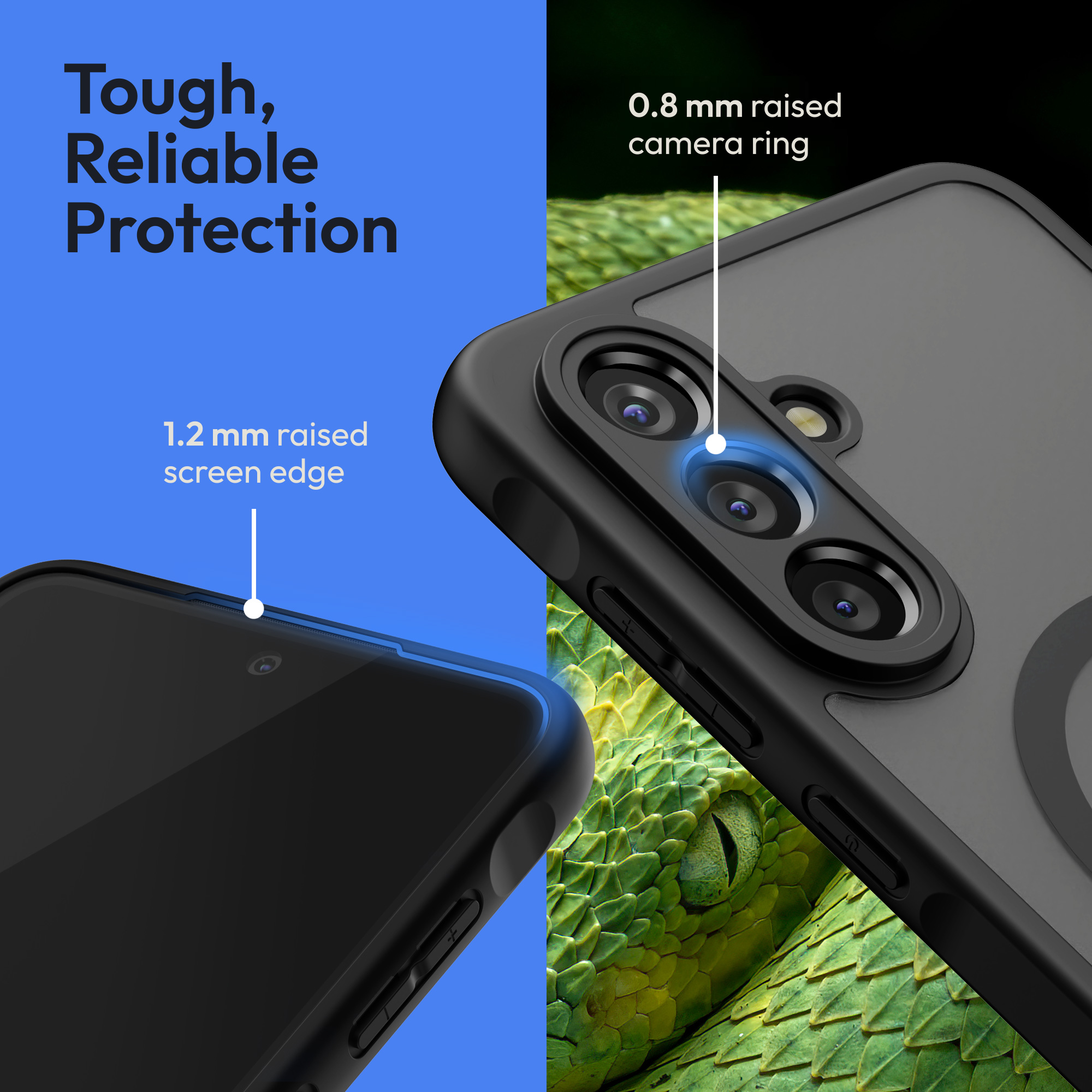 Kryt na mobil Samsung Galaxy A56 5G Oakshield TPU MagSafe ochrana kamery + ochranné sklo černý