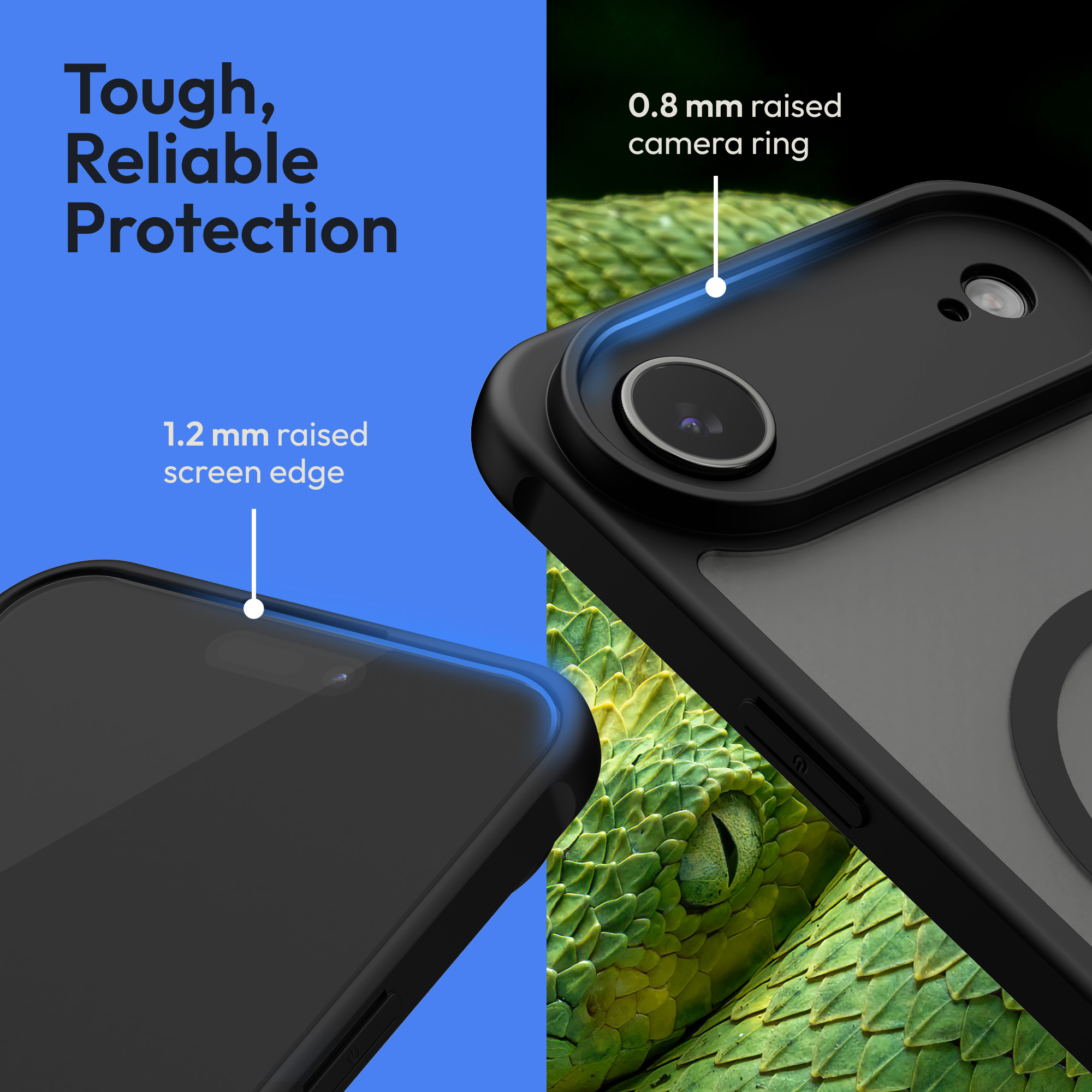 kwmobile Oakshield kryt pro Apple iPhone Air - TPU obal [pro Apple iPhone Air - [Shock- and Drop-Tested] - Camera Protection - [Glass Screen Protector] - černá