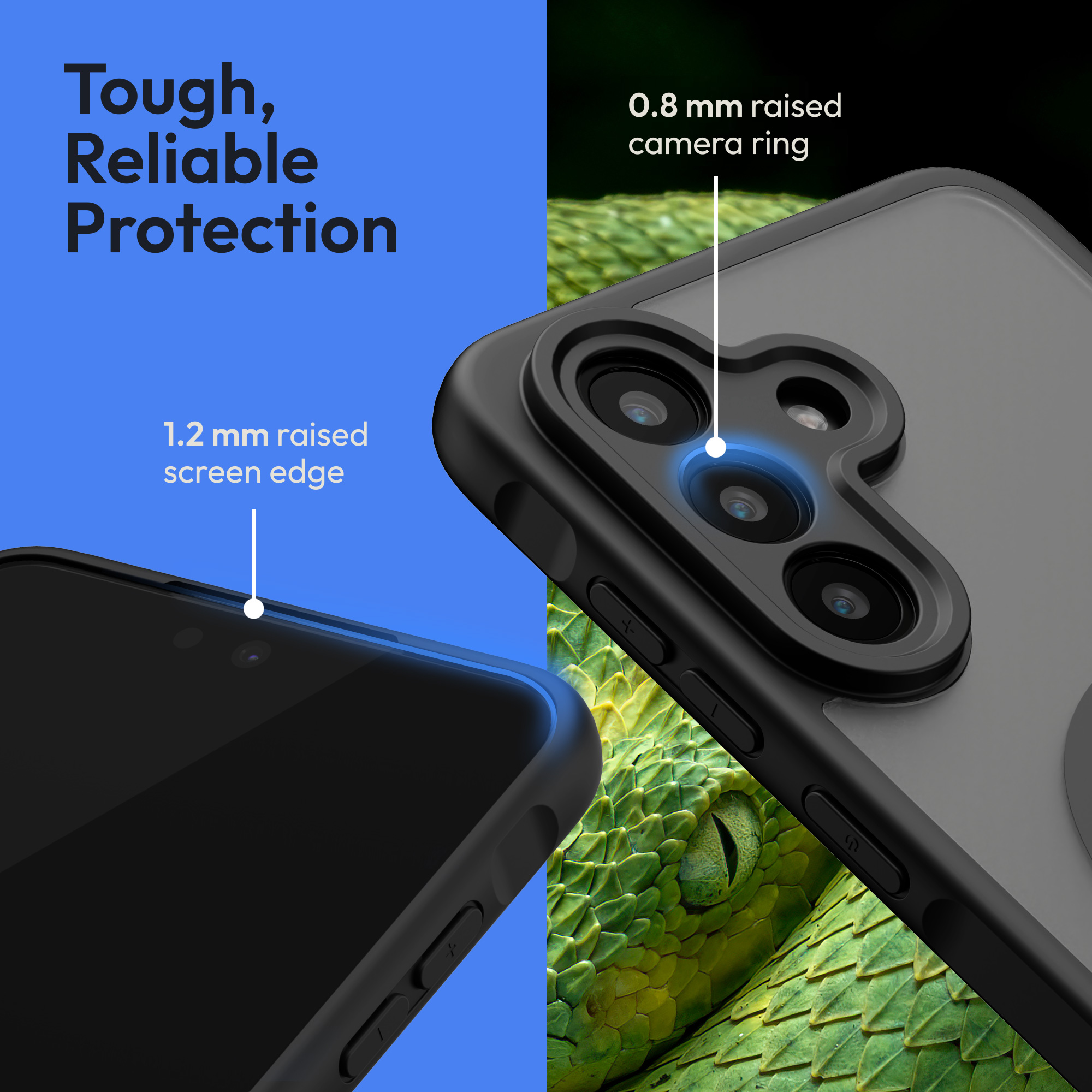 Kryt na mobil Samsung Galaxy A57 5G Oakshield TPU MagSafe ochrana kamery + ochranné sklo černý