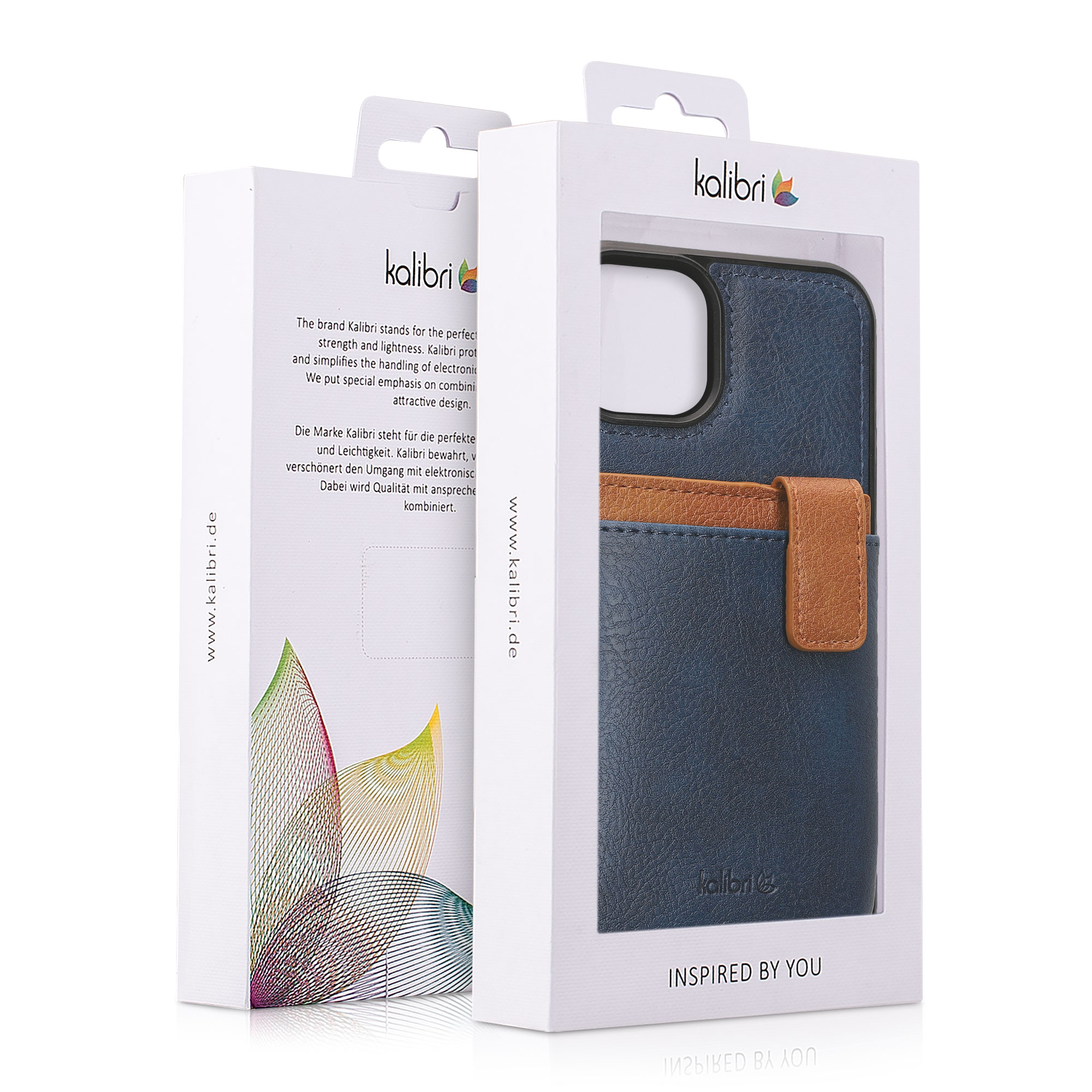 Kryt kalibri s přihrádkou na kartu iPhone 13 hnědá