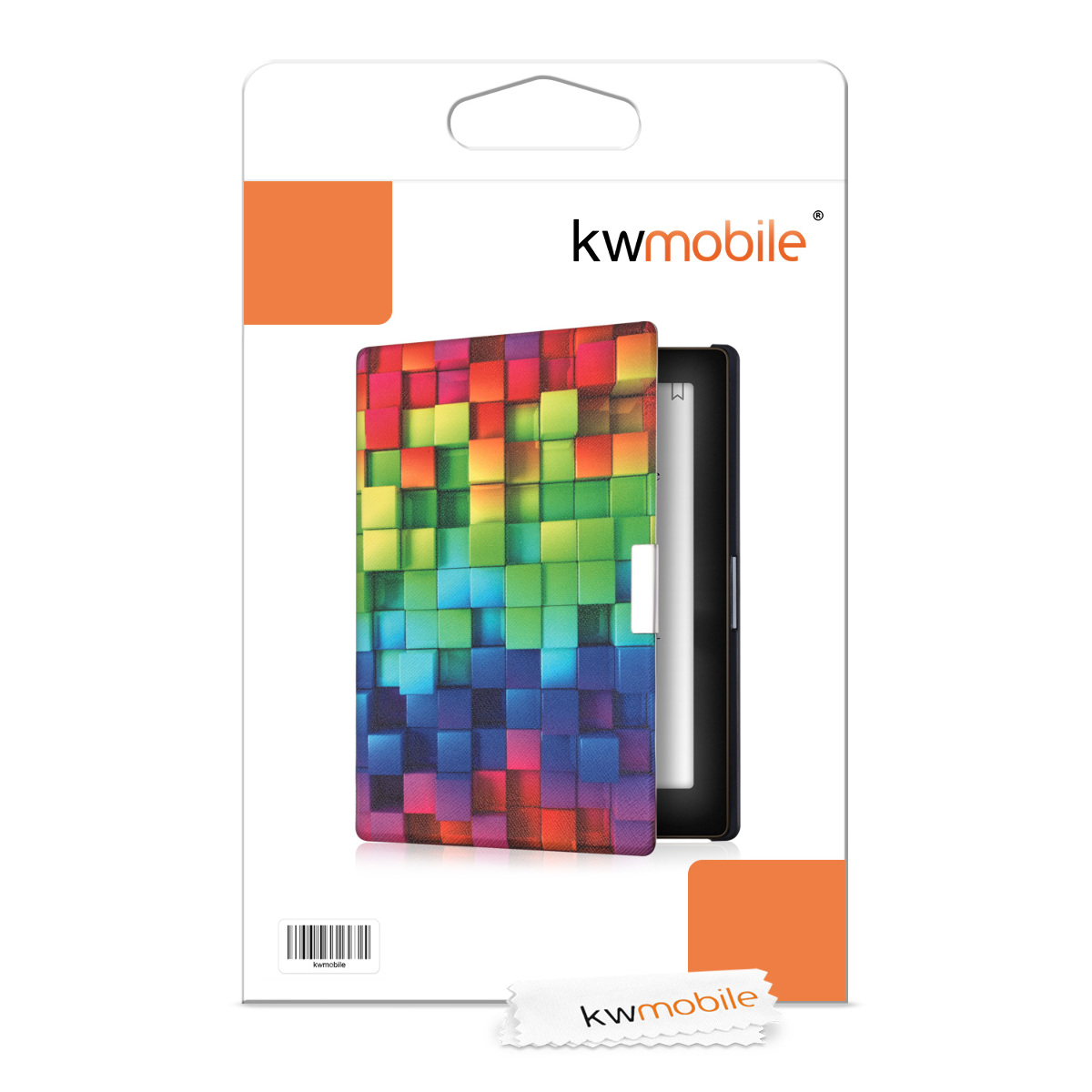 Flip pouzdro na čtečku Kobo Aura Edition 1 Rainbow Cubes se stojánkem