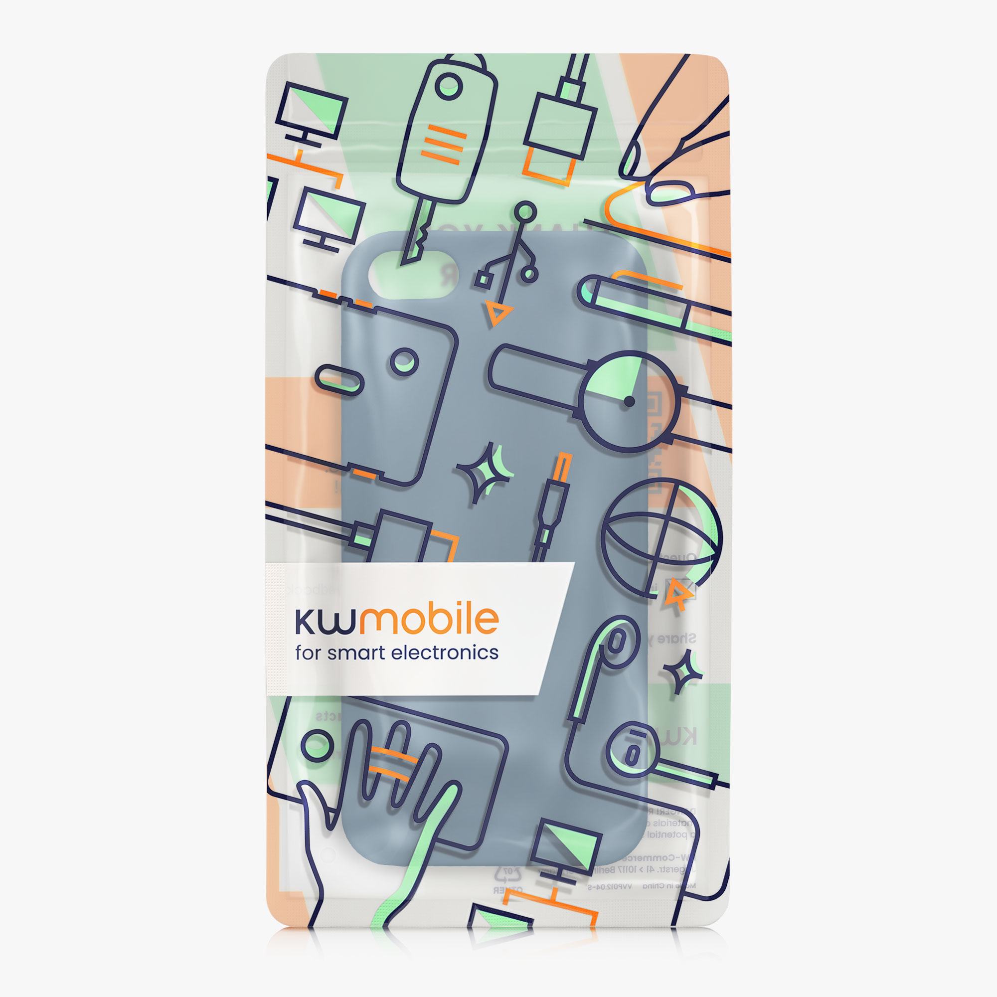 Silikonový TPU kryt kwmobile pro iPhone SE (1. generace 2016) / iPhone 5 / iPhone 5S - tmavě modrá