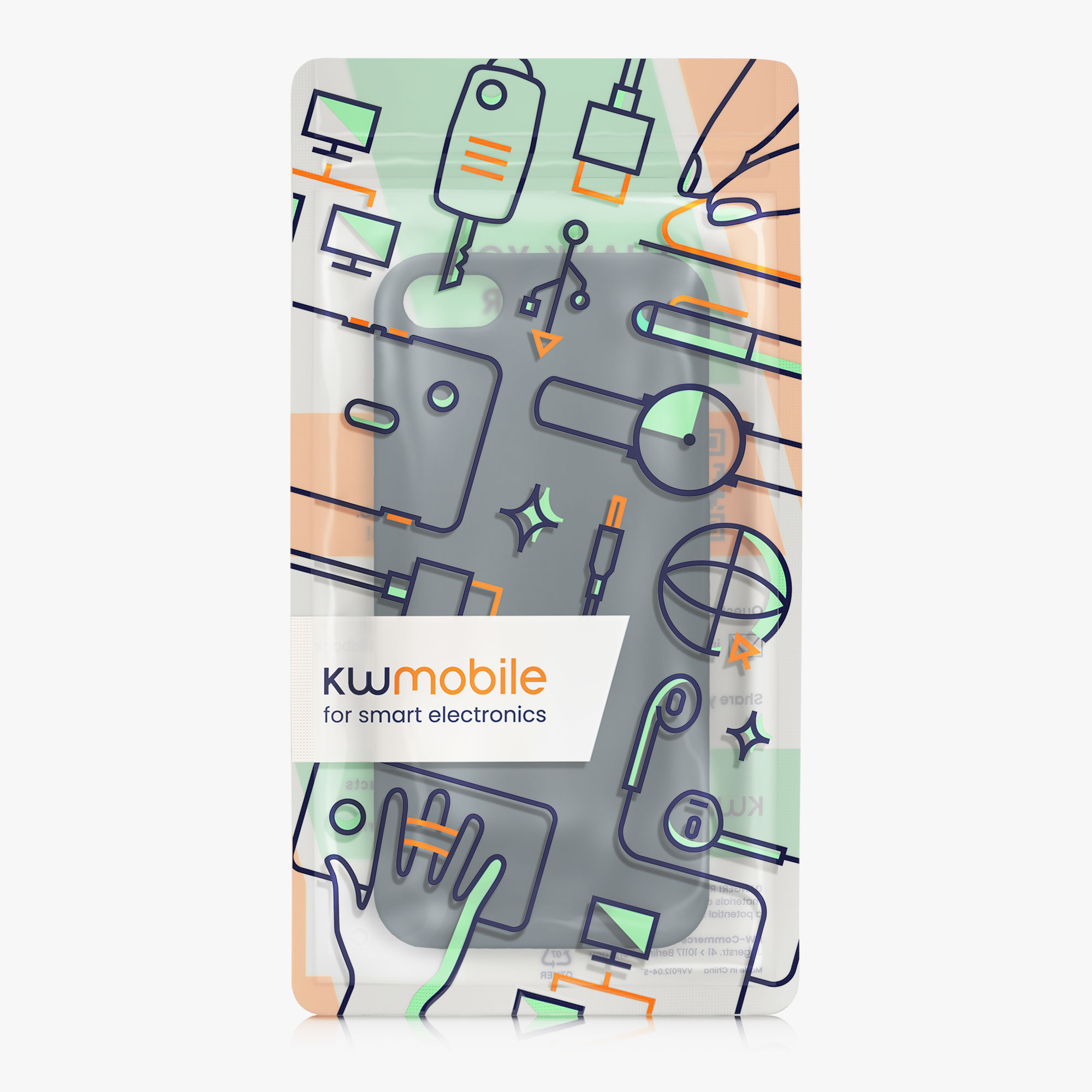 Silikonový TPU kryt kwmobile pro iPhone SE (1. generace 2016) / iPhone 5 / iPhone 5S - tmavě břidlicová