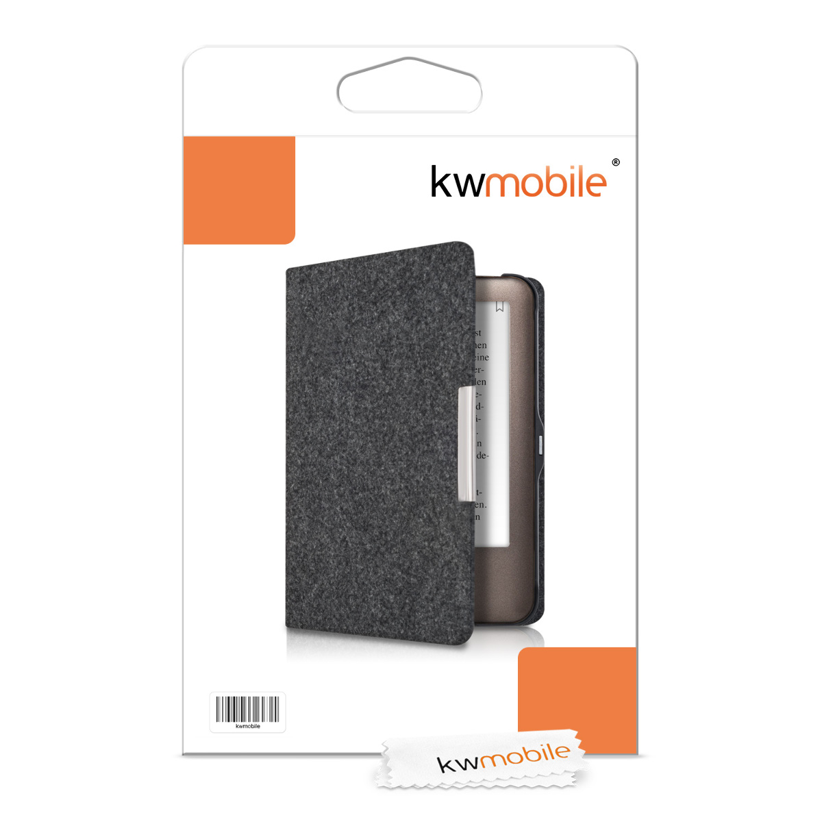 Pouzdro na čtečku Tolino Shine (2013) kwmobile - tmavě šedá