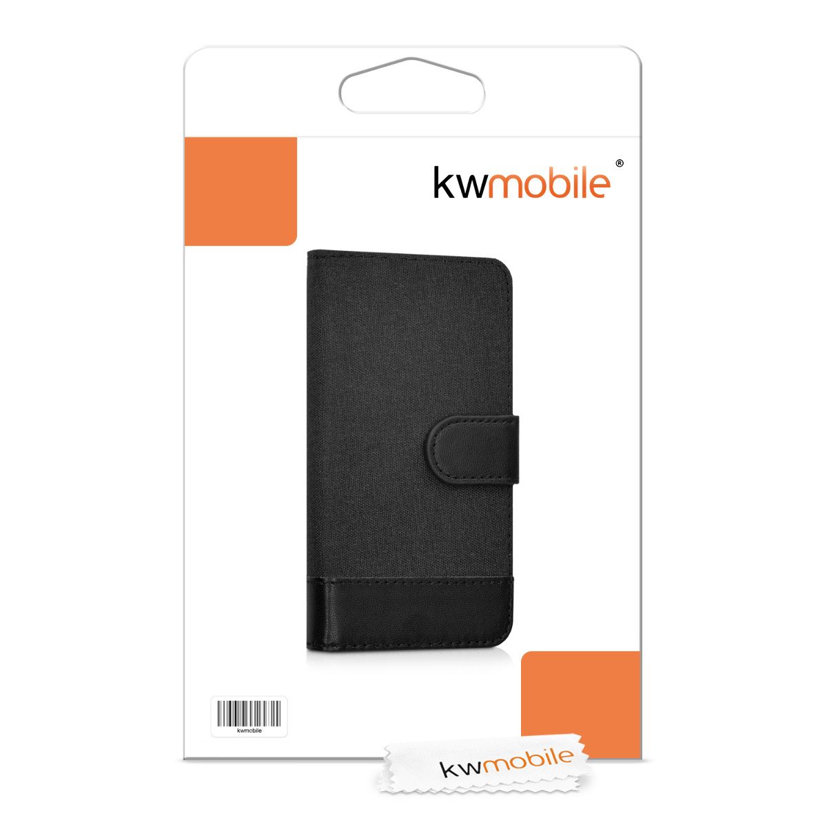 Flipové pouzdro kwmobile pro iPhone SE (1. generace 2016) / iPhone 5 / iPhone 5S - antracitová / černá