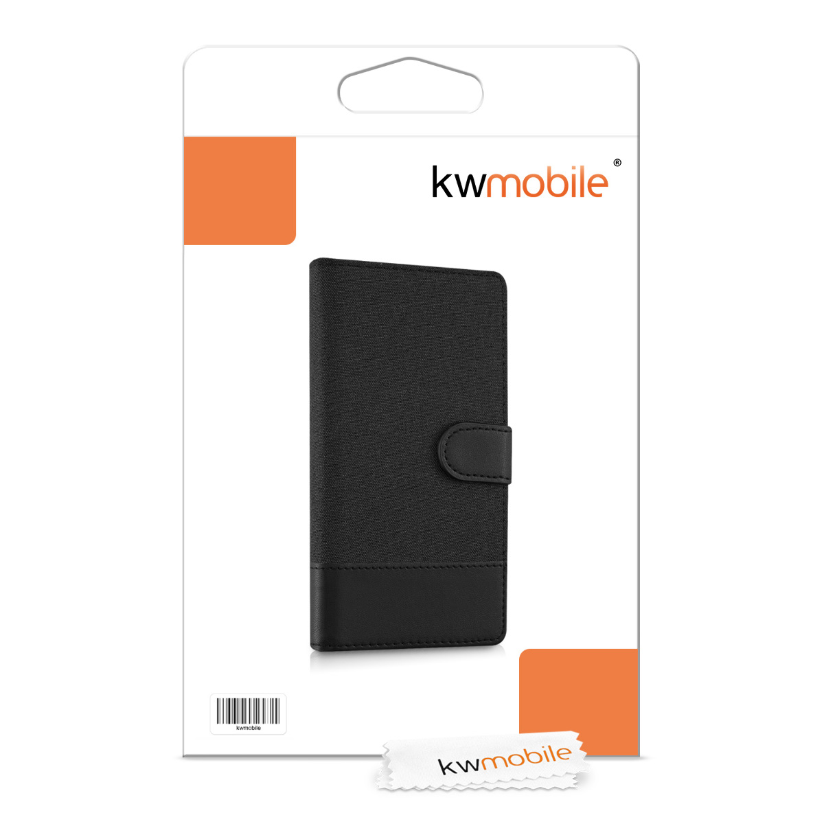 Flipové pouzdro na mobil Huawei P8 Lite (2015) kwmobile - antracitová / černá
