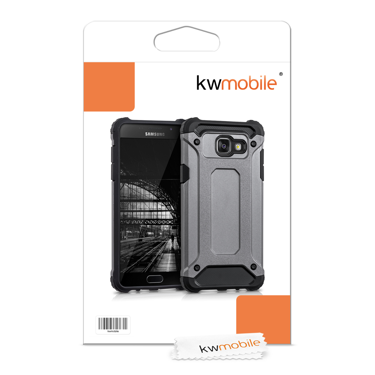 Odolný armor kryt na mobil Samsung Galaxy A5 (2016) kwmobile heavy duty Transformer - antracit / černá