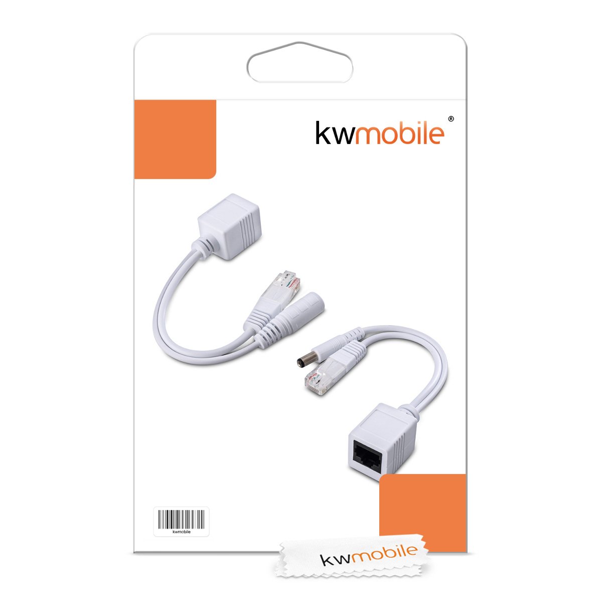 Pasivní PoE adaptér kwmobile - síťová zařízení přes CAT5 - injector + rozbočovač cable for network, ip telephone and ip camera