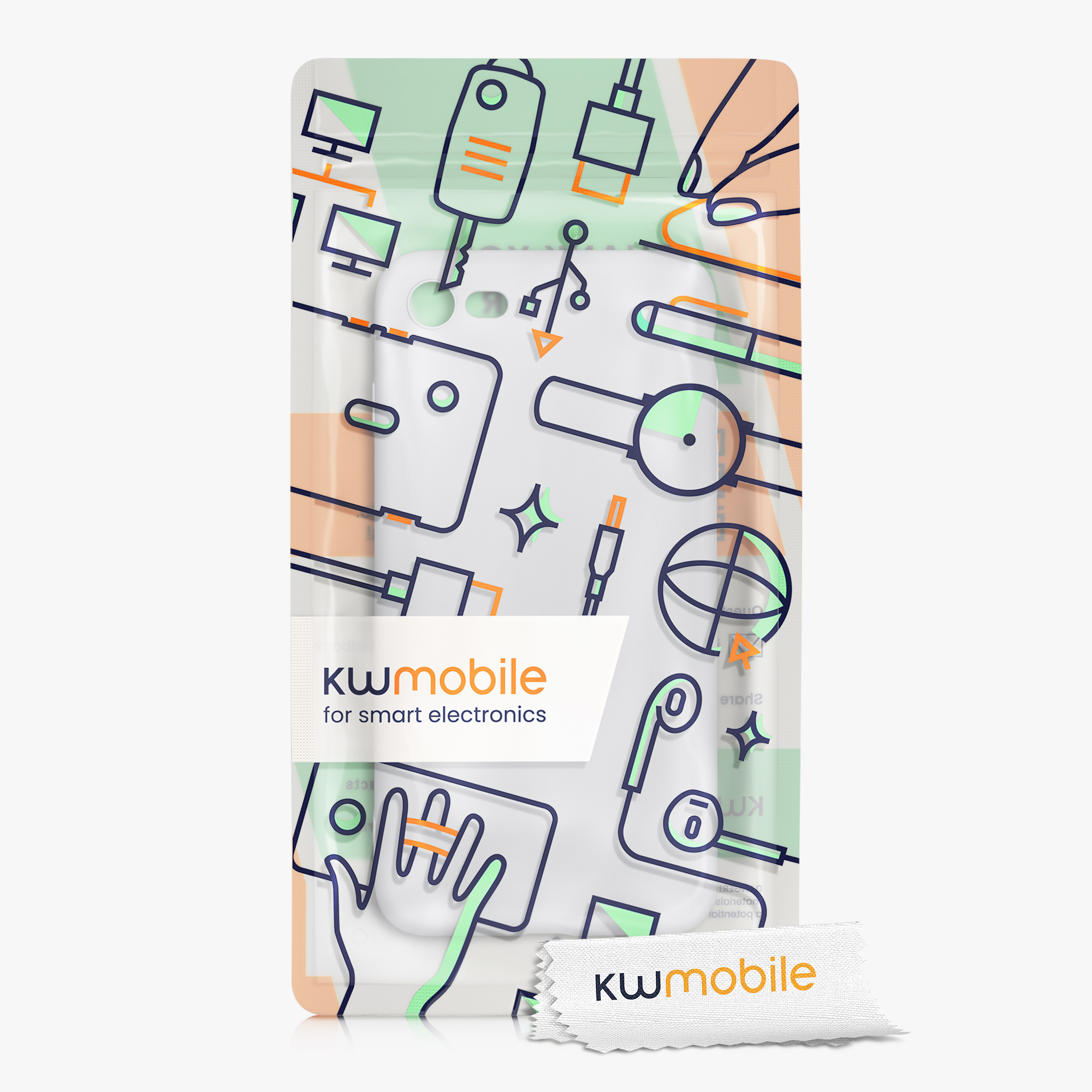 Silikonový TPU kryt kwmobile pro iPhone SE 2022/2020/8/7 - bílá matná