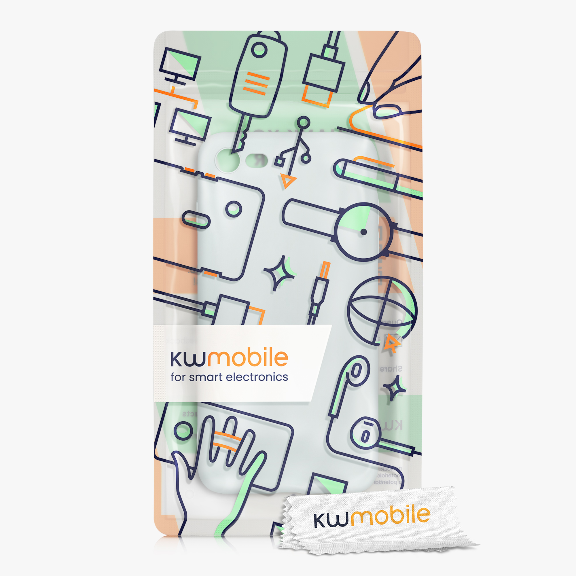 Silikonový TPU kryt kwmobile pro iPhone SE 2022/2020/8/7 - světle šedá matná