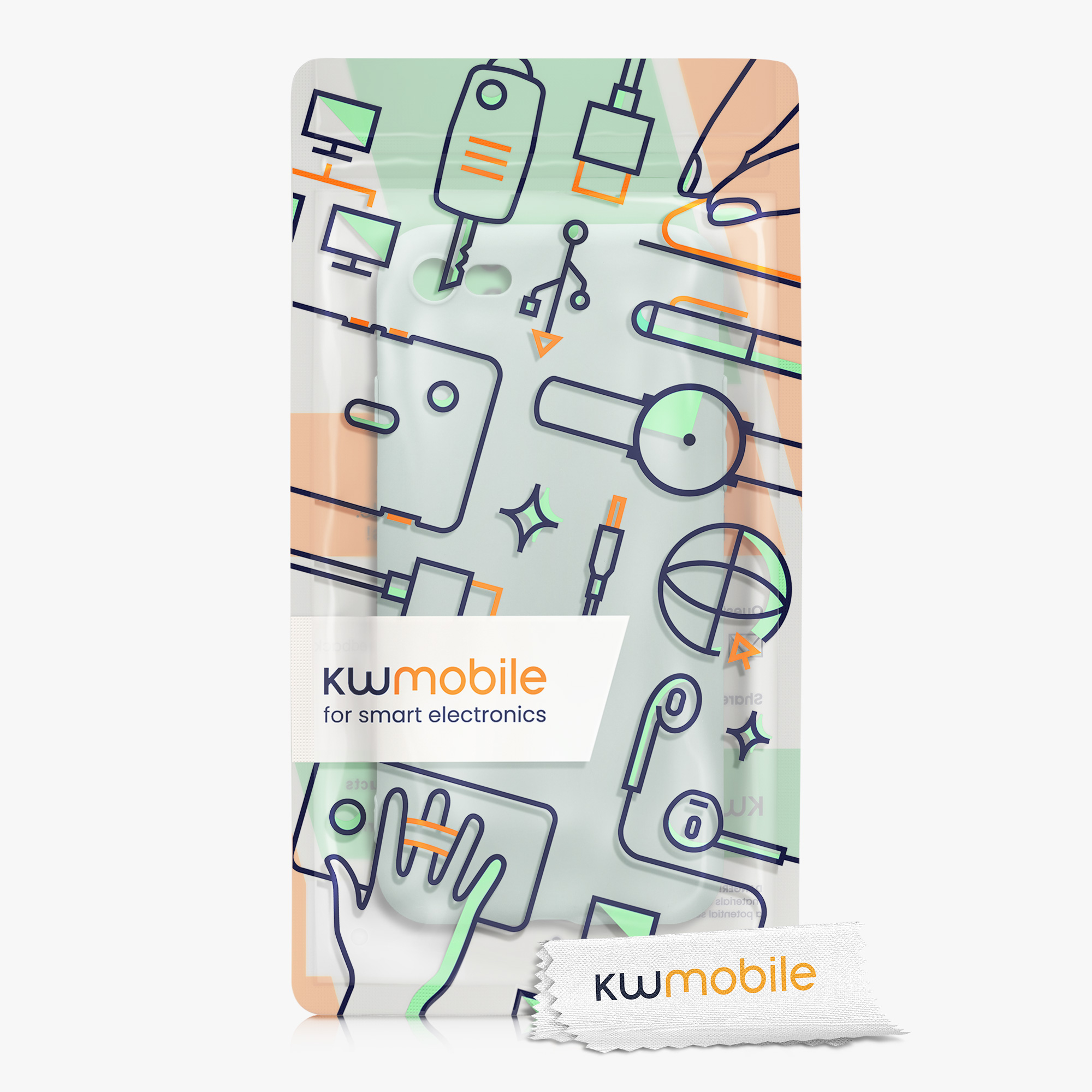 Silikonový TPU kryt kwmobile pro iPhone SE 2022/2020/8/7 - mátová