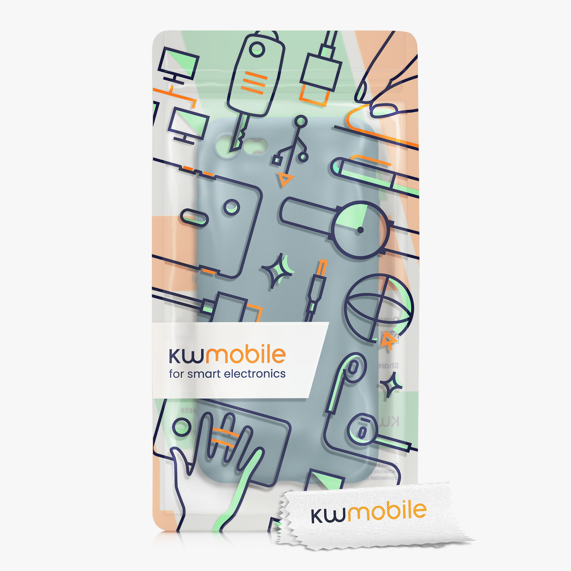 Silikonový TPU kryt kwmobile pro iPhone SE 2022/2020/8/7 - antická kamenná