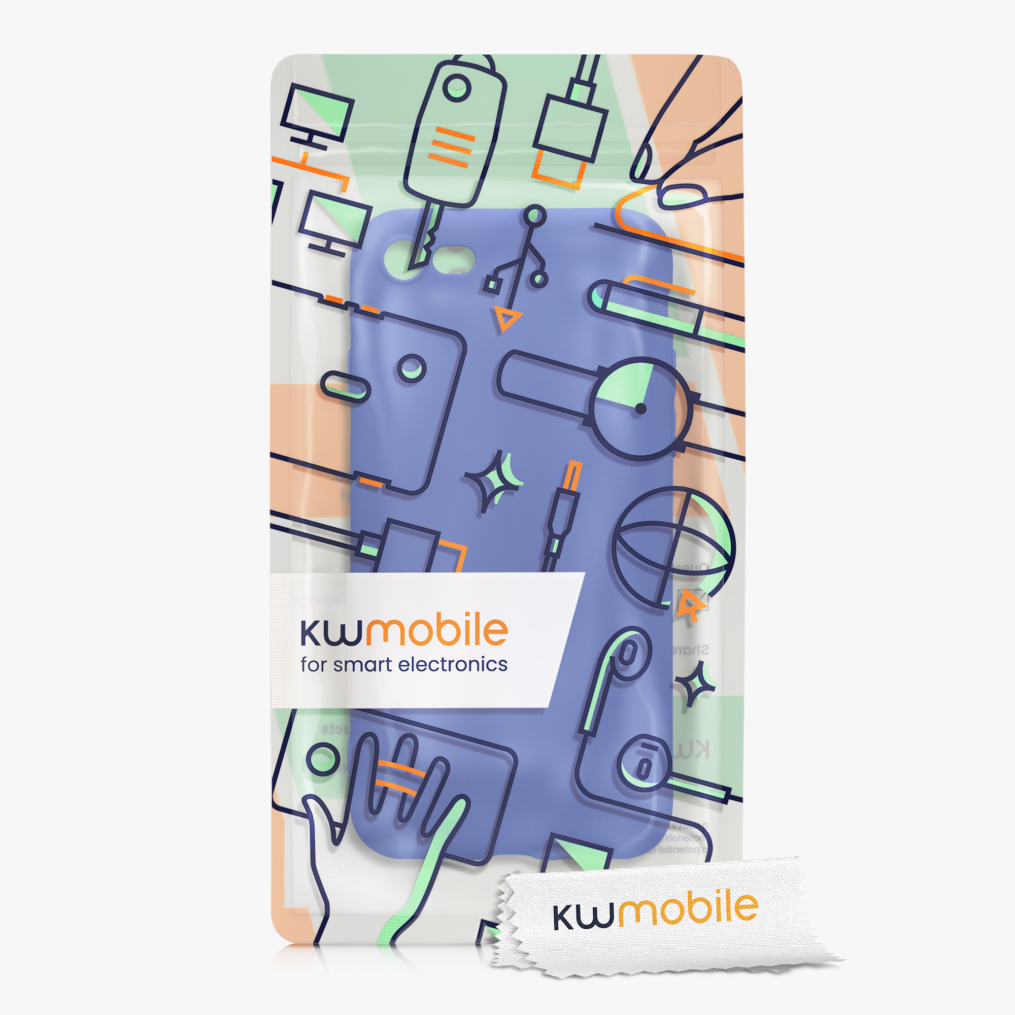 Silikonový TPU kryt kwmobile pro iPhone SE 2022/2020/8/7 - baltská modrá