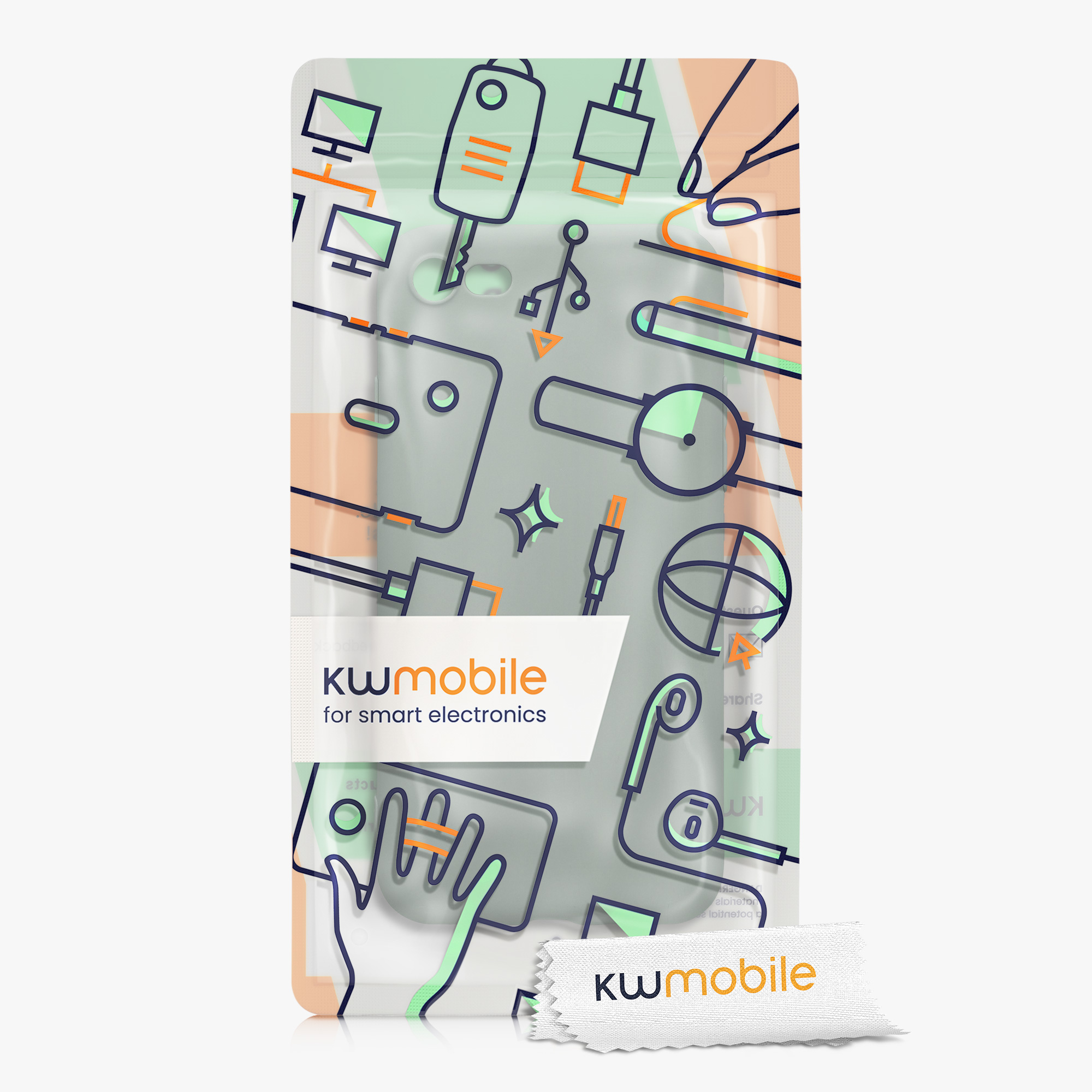 Silikonový TPU kryt kwmobile pro iPhone SE 2022/2020/8/7 - jemně zelená
