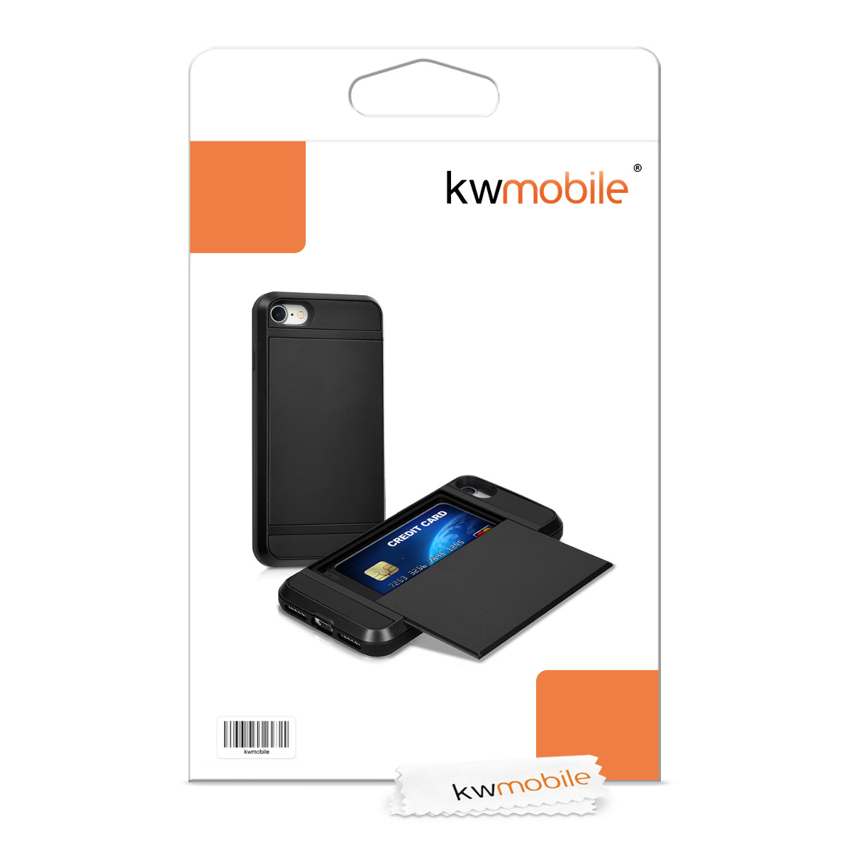 Hybridní kryt kwmobile pro iPhone SE 2022/2020/8/7 - černá
