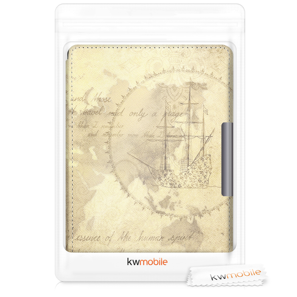 Flip pouzdro na čtečku Kobo Aura Edition 2 Travel Vintage se stojánkem