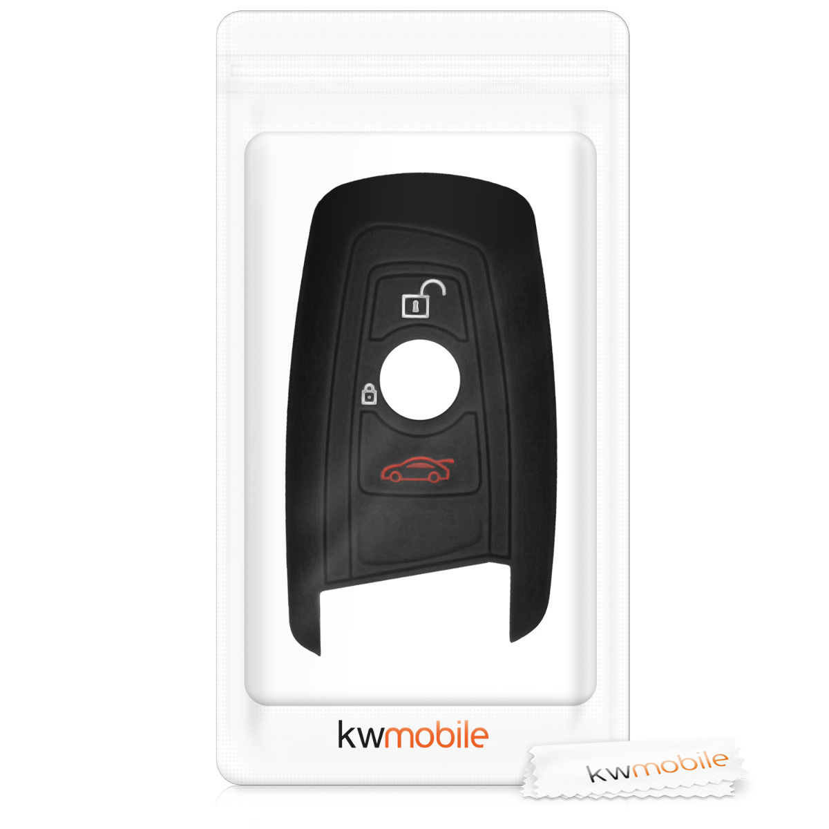 Tpu pouzdro na klíč od auta BMW 3 tlačítka Keyless Go Anti-Slip černé