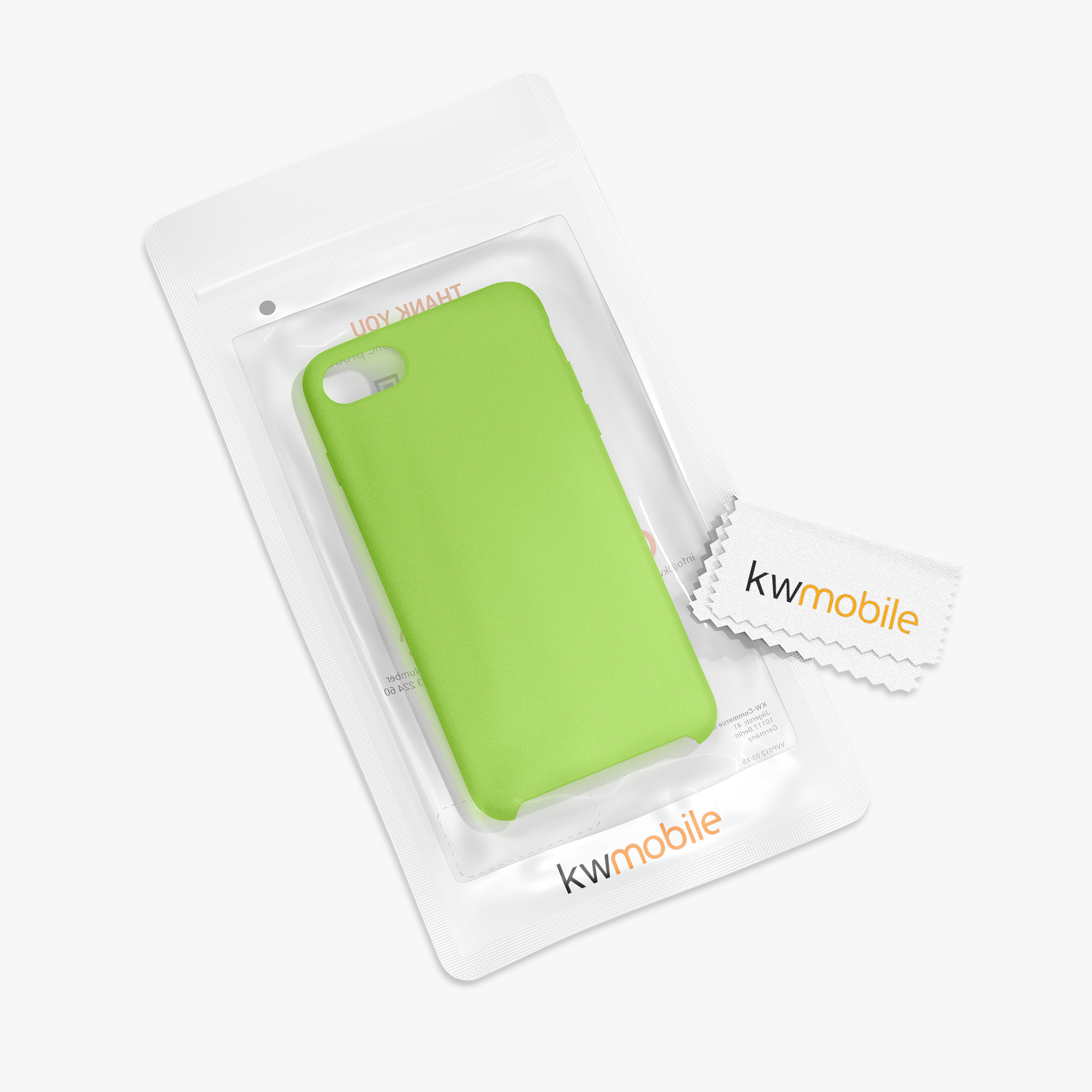 Silikonový TPU kryt kwmobile pro iPhone SE 2022/2020/8/7 - zelená